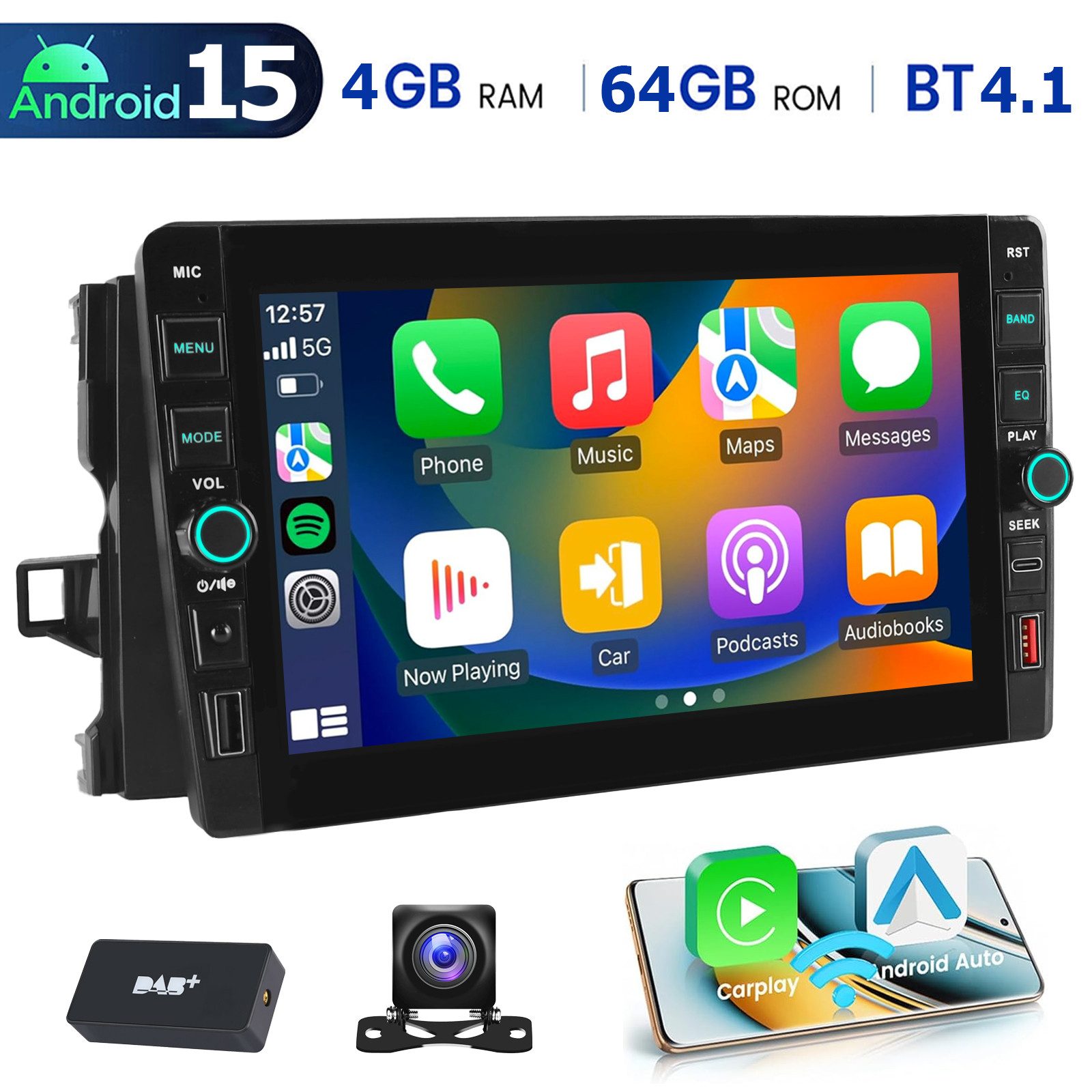 Für Toyota Auris 2006-2012 Android 15 Autoradio Carplay BT GPS NAVI FM Autoradio