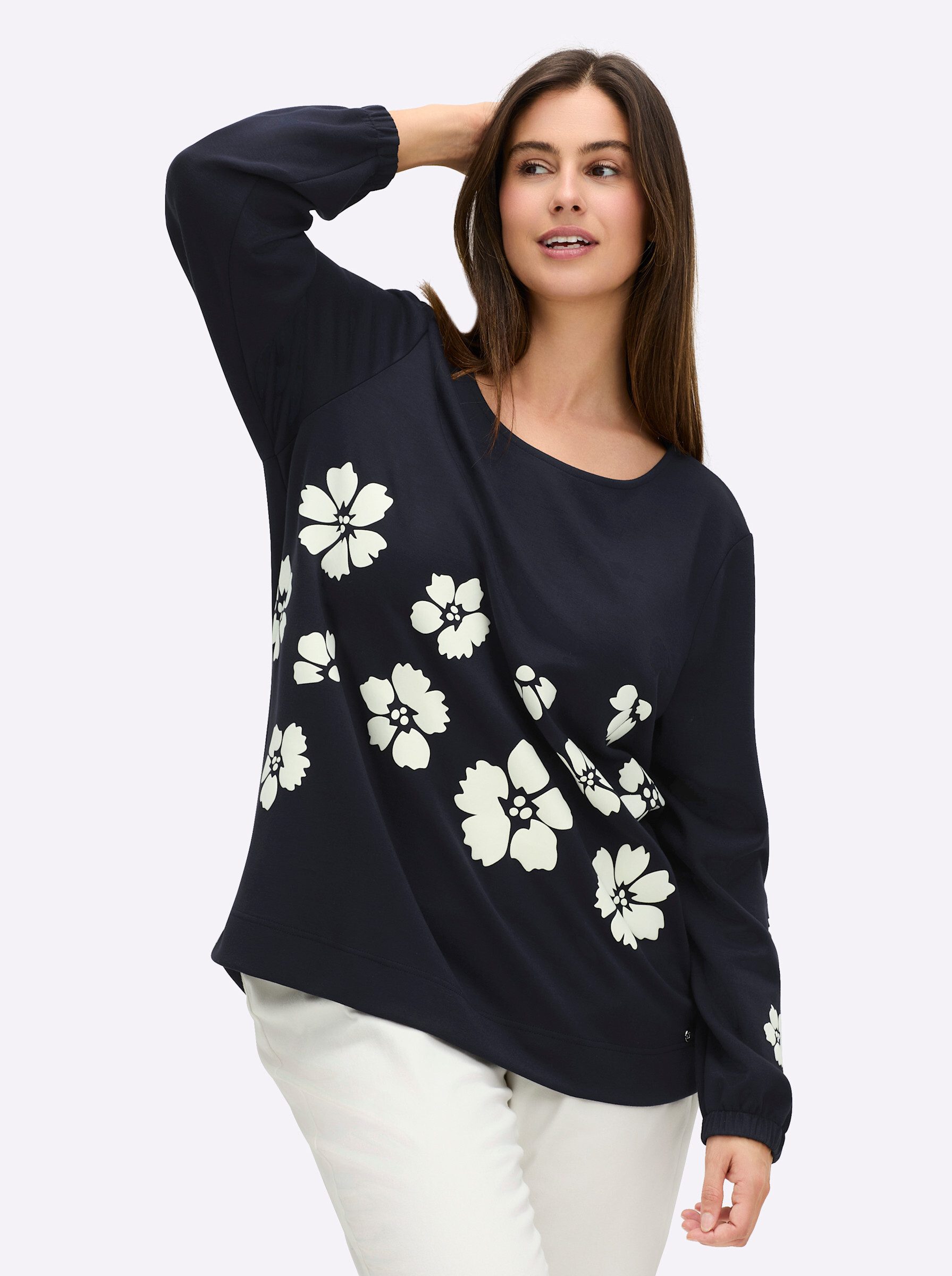 Sheego Sweater Sweatshirt Langarm