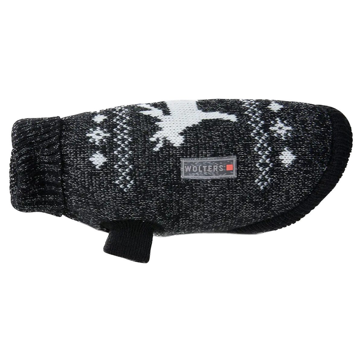Wolters Hundepullover Strickpullover Elch mit Glitzer schwarz/silber