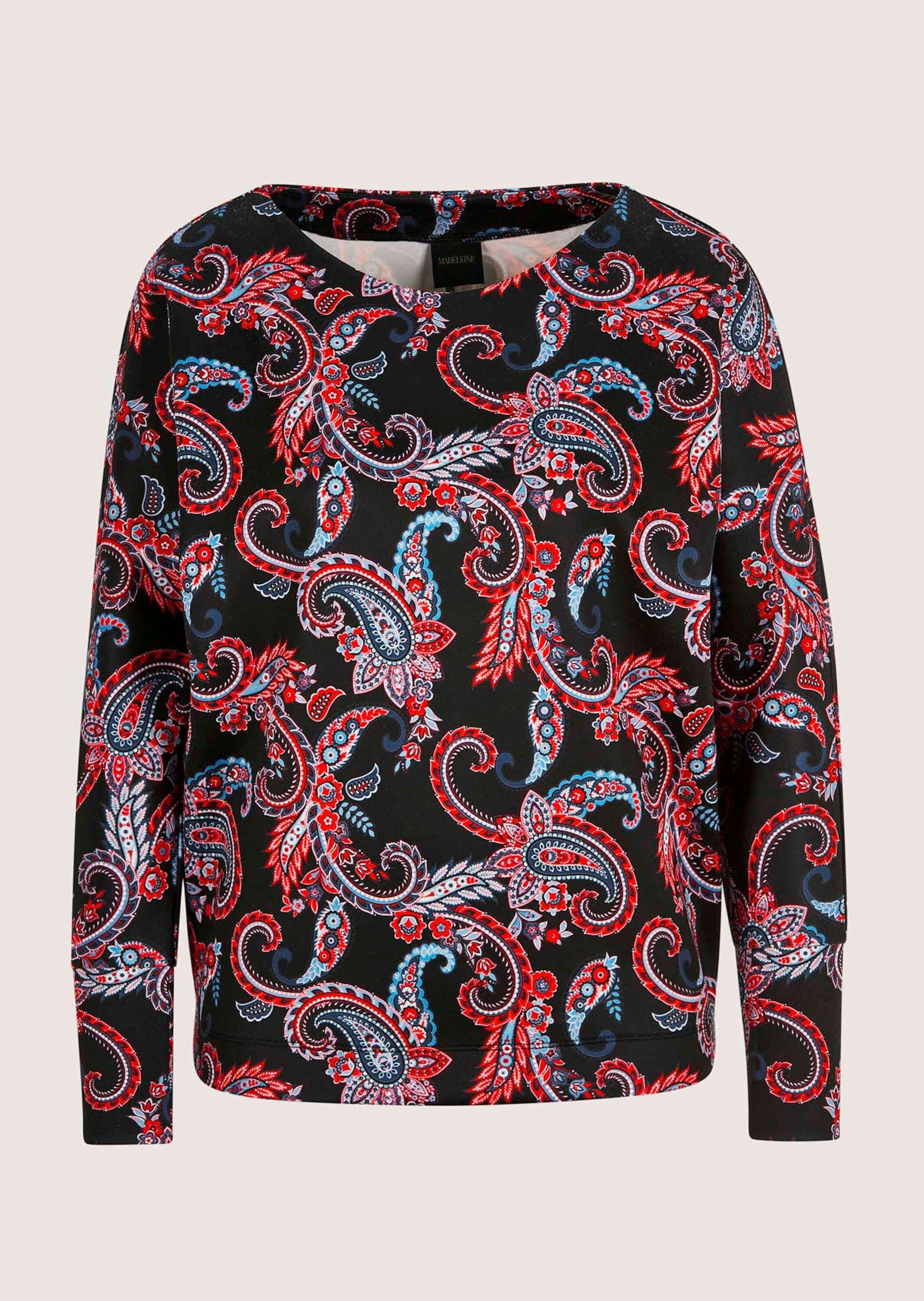 MADELEINE Langarmshirt Ethno-Sweatshirt mit Kimono-Ärmeln U-Boot-Ausschnitt, ethno Print, moderner Schnitt – Bild 5 von 5