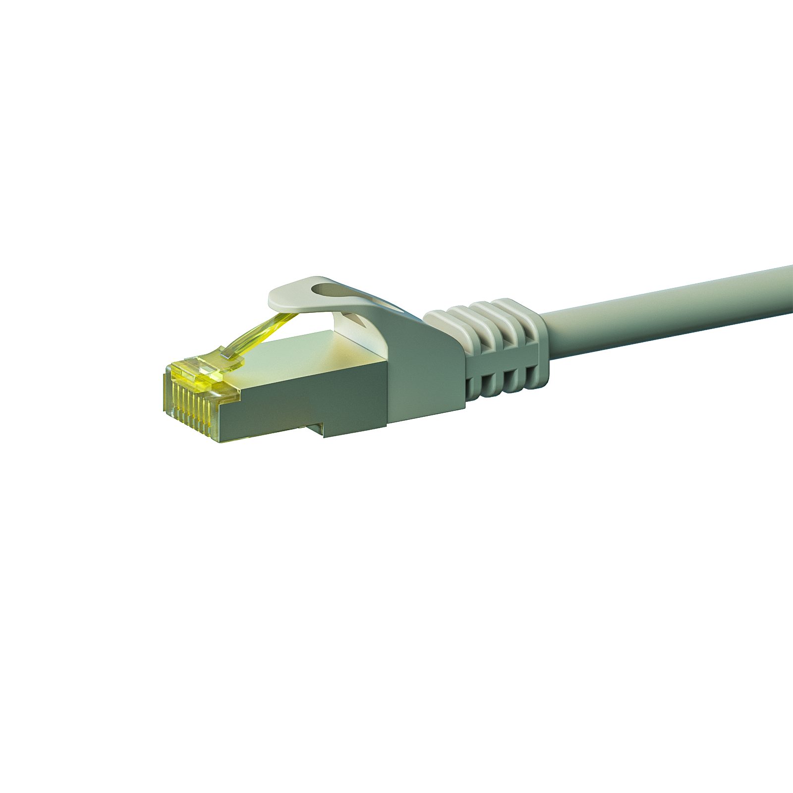 Danicom RJ45 Netzwerkkabel S/FTP (PiMF), mit CAT 7 Rohkabel, Grau, 0,25m Netzwerkkabel, RJ45, RJ45 (25 cm), Cat7, 100% Kupfer