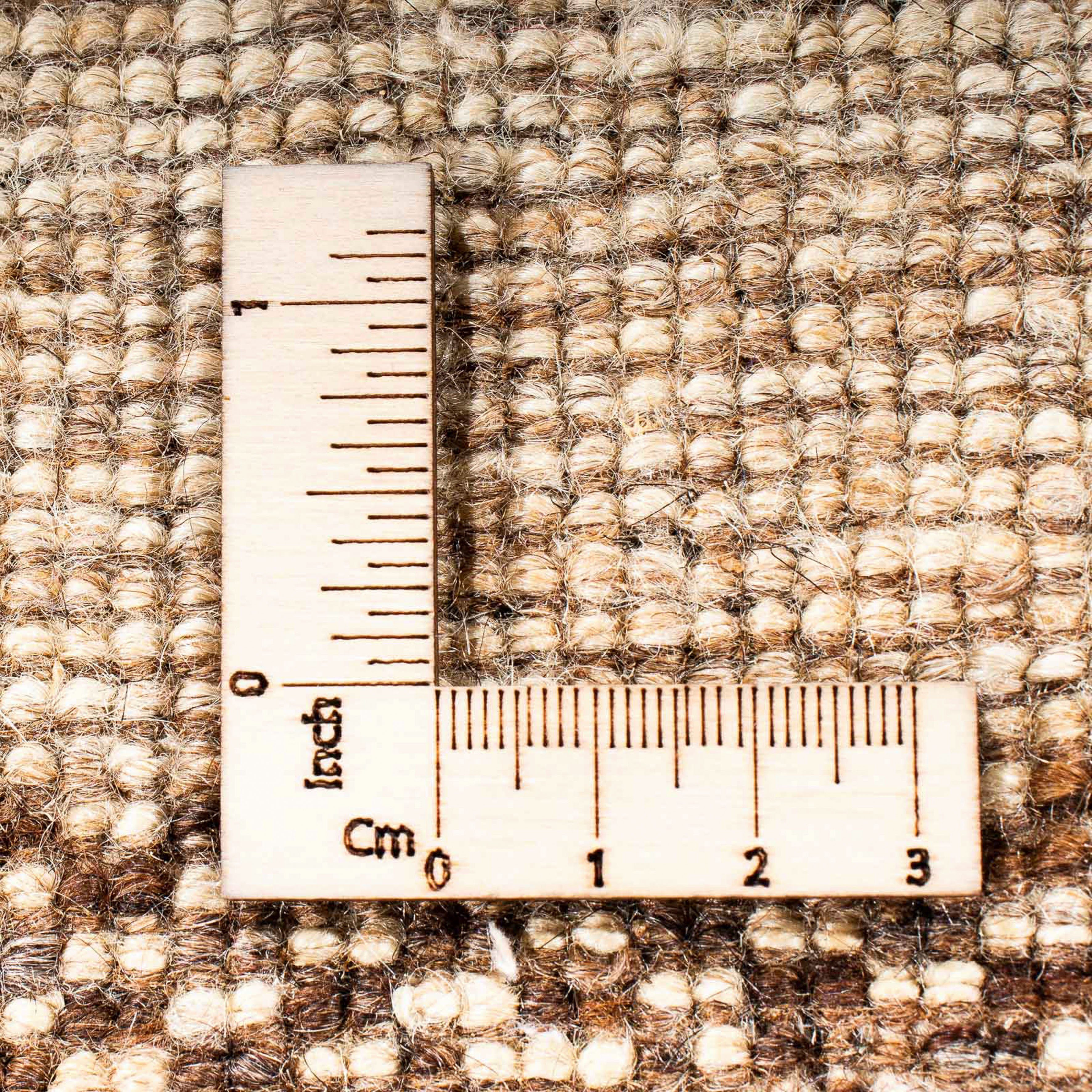 Perser Wohnzimmer, Wollteppich 18 Höhe: cm - Zertifikat Gabbeh - - morgenland, 128 192 rechteckig, x Einzelstück mm, Handgeknüpft, beige, mit