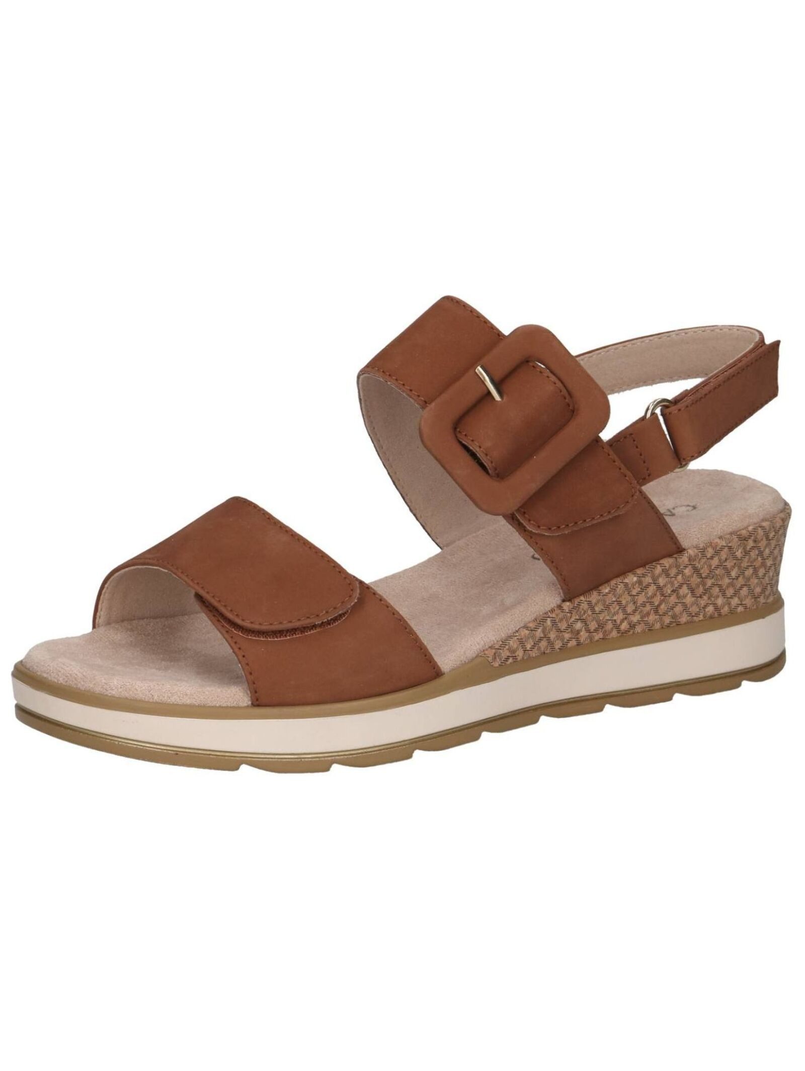 Caprice Sandalen Nubukleder . Keilsandalette