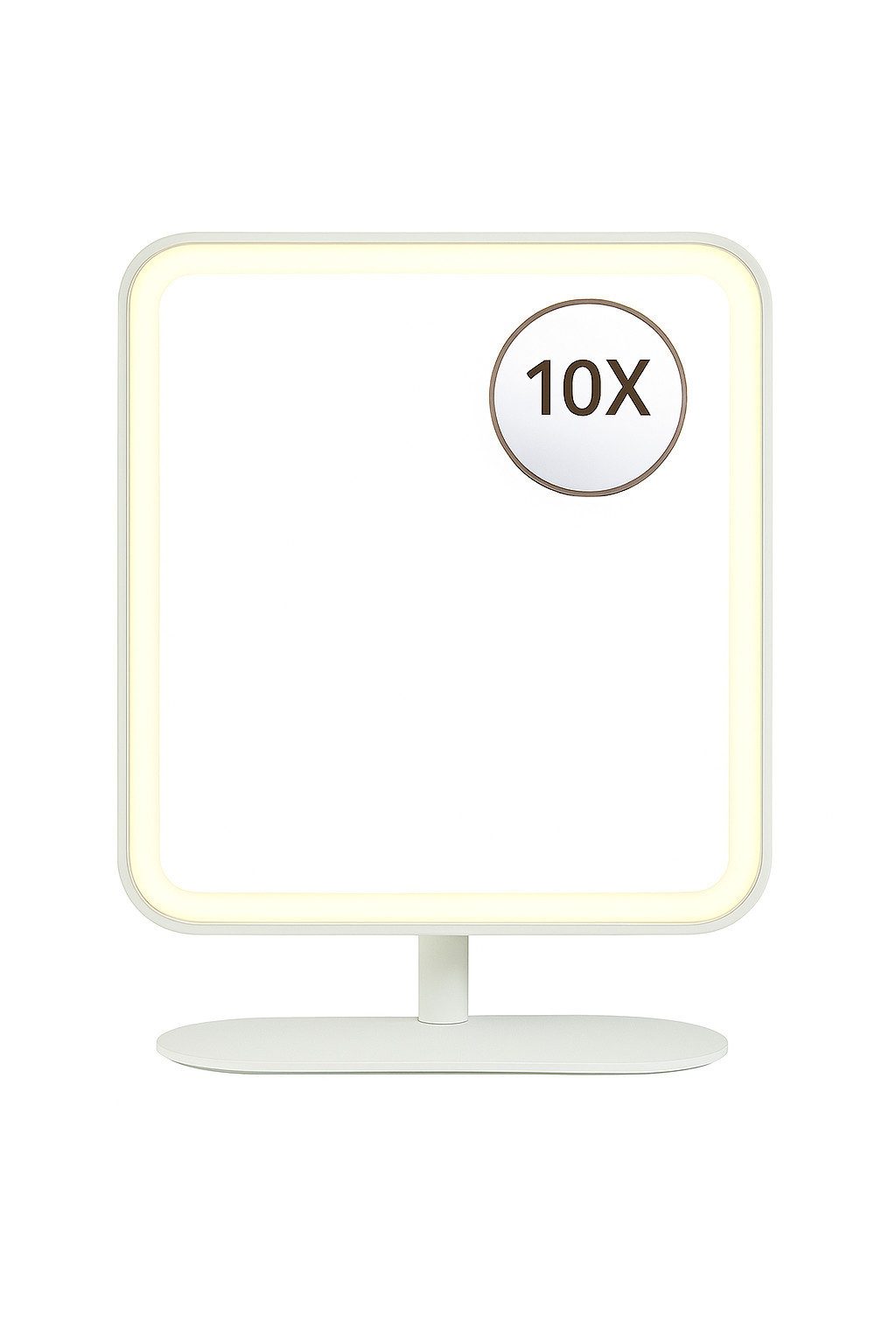 LA CUTE Schminkspiegel LED-Kosmetikspiegel 5X Vergrößerung Touch USB-C dimmbar (Einzelset LED-Schminkspiegel mit Akku, 120° verstellbar, tragbar, Komplettset: LED-Spiegel mit 5X Zoom, USB-C Ladekabel, Anleitung), 5-fache Vergrößerung mit LED-Licht und Touch-Steuerung