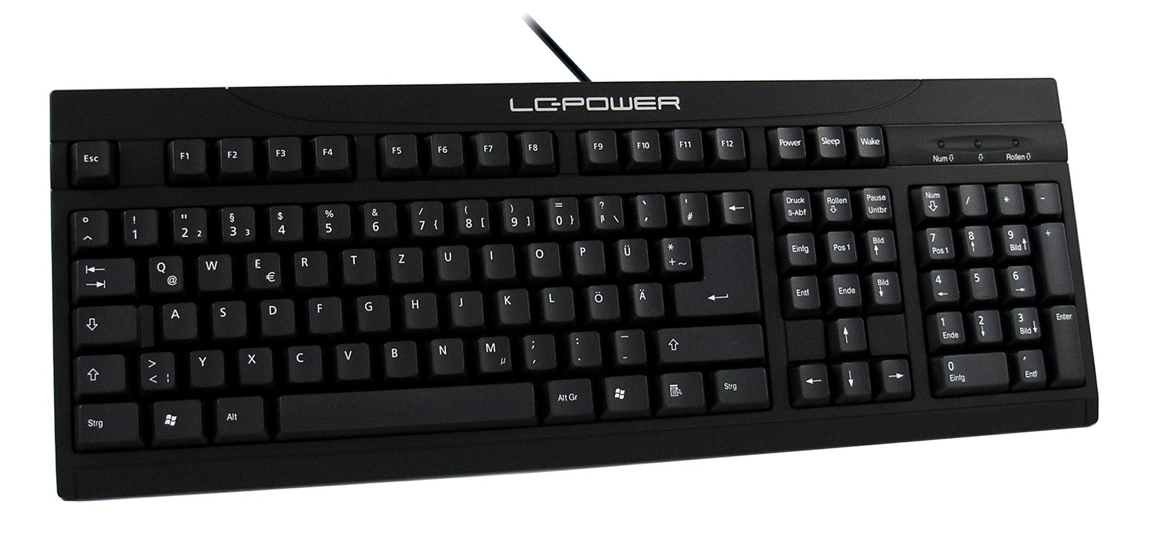 LC-Power LC Power BK-902 Tastatur, kabelgebunden,USB,108 Tasten,Deutsch,Schwarz PC-Tastatur