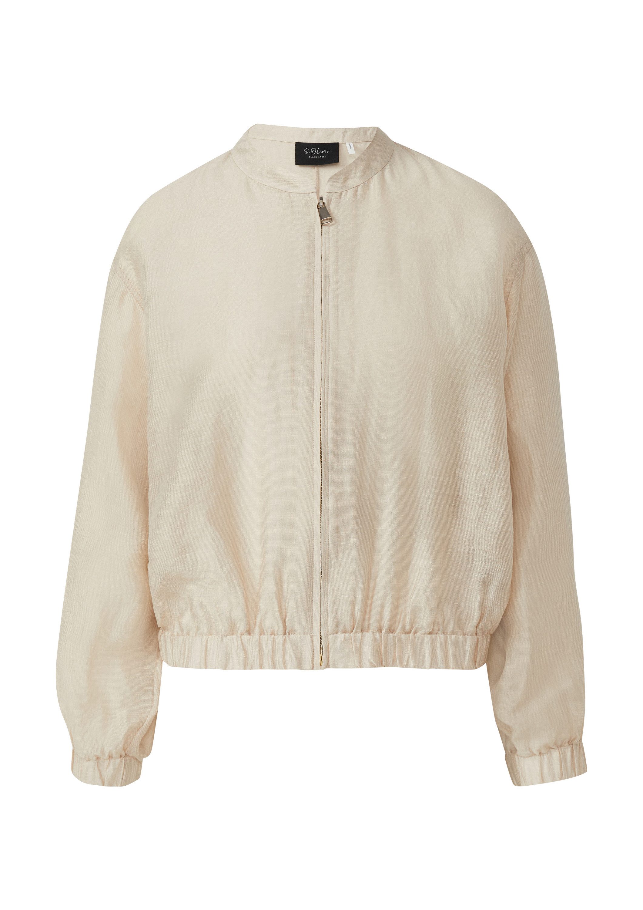 s.Oliver Funktionsjacke Indoor-Jacke Leinenmix-Blouson im Relaxed Fit günstig online kaufen
