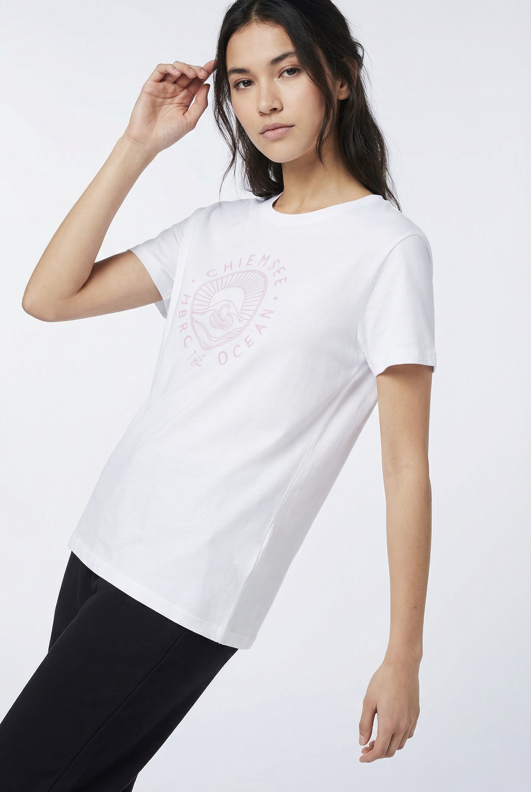 Chiemsee T-Shirt (Packung, 2-tlg) figurbetonte Passform, Kurzarm, mit Frontdruck, Rundhalsausschnitt