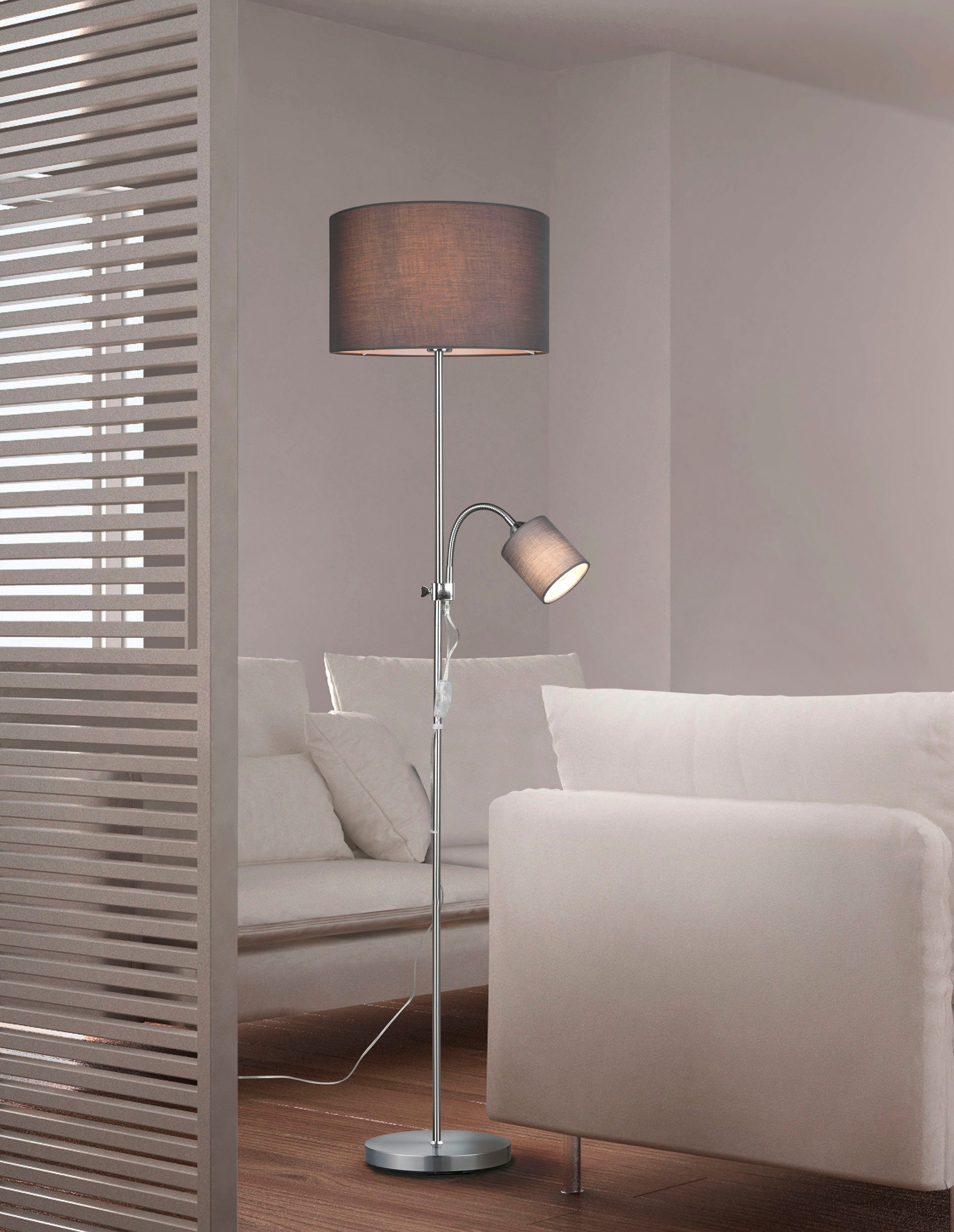 Reality Leuchten Stehlampe OWEN, Ein-/Ausschalter, ohne Leuchtmittel, Getre günstig online kaufen