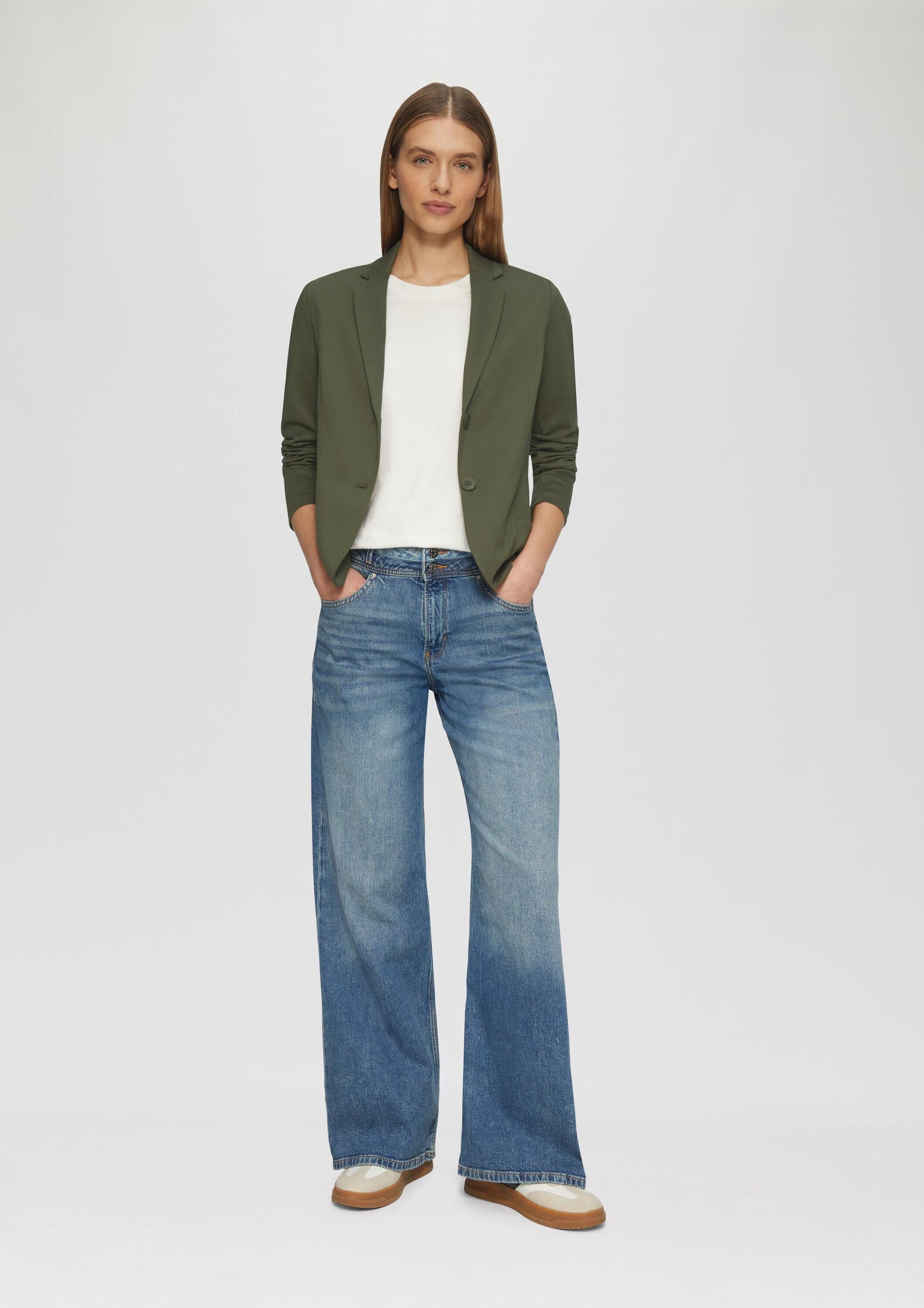 s.Oliver Jackenblazer Indoor-Blazer Jersey-Blazer mit Twillstruktur