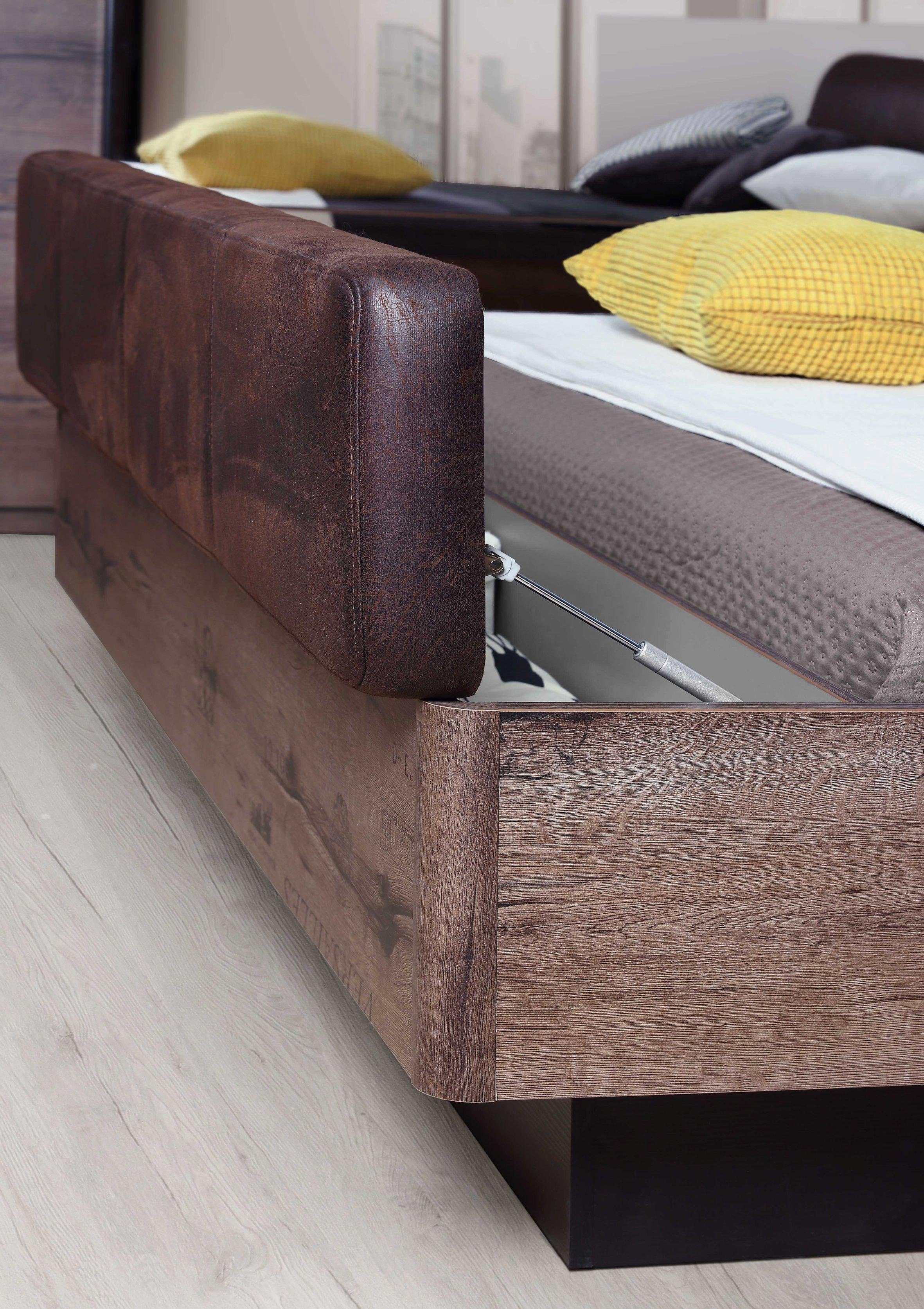 FORTE Bett Jacky, Belastbarkeit 250 KG, Stauraum, mit Polsterkopfteil günstig online kaufen