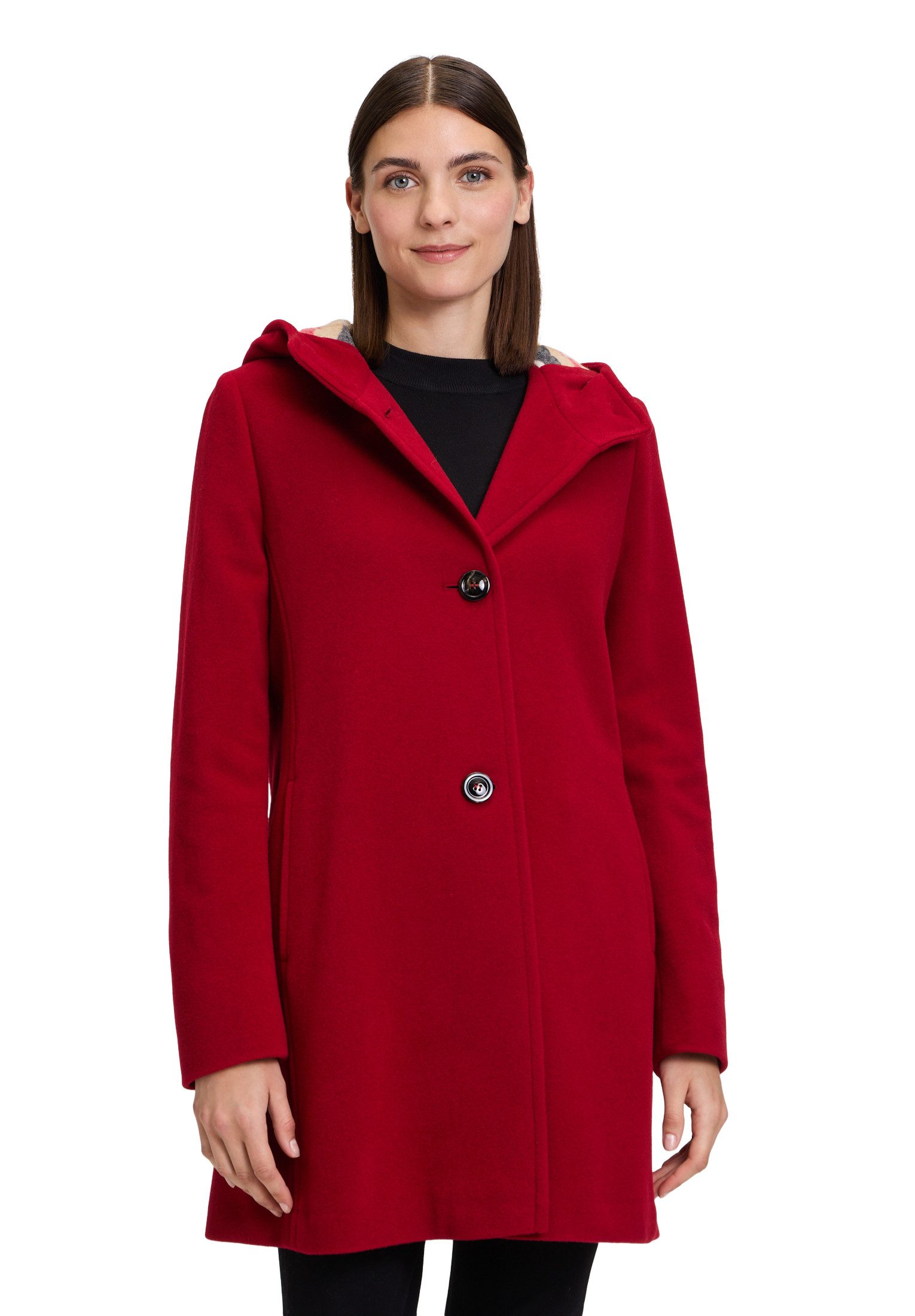 Kurzmantel Rote Longjacke MARIKOO Mantel 'Schneesternchen' In