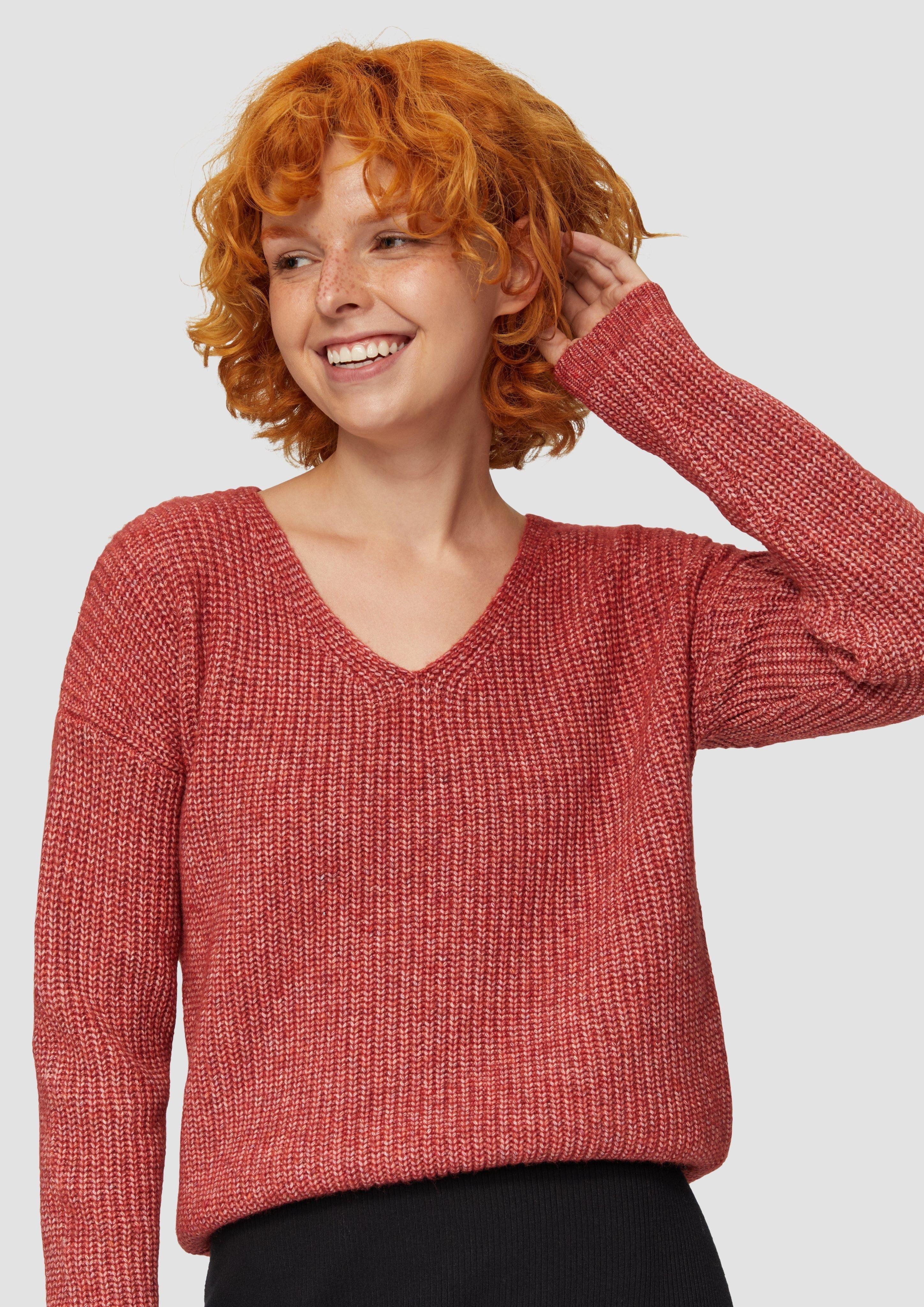 QS Strickpullover Pullover mit überschnittenen Schultern günstig online kaufen