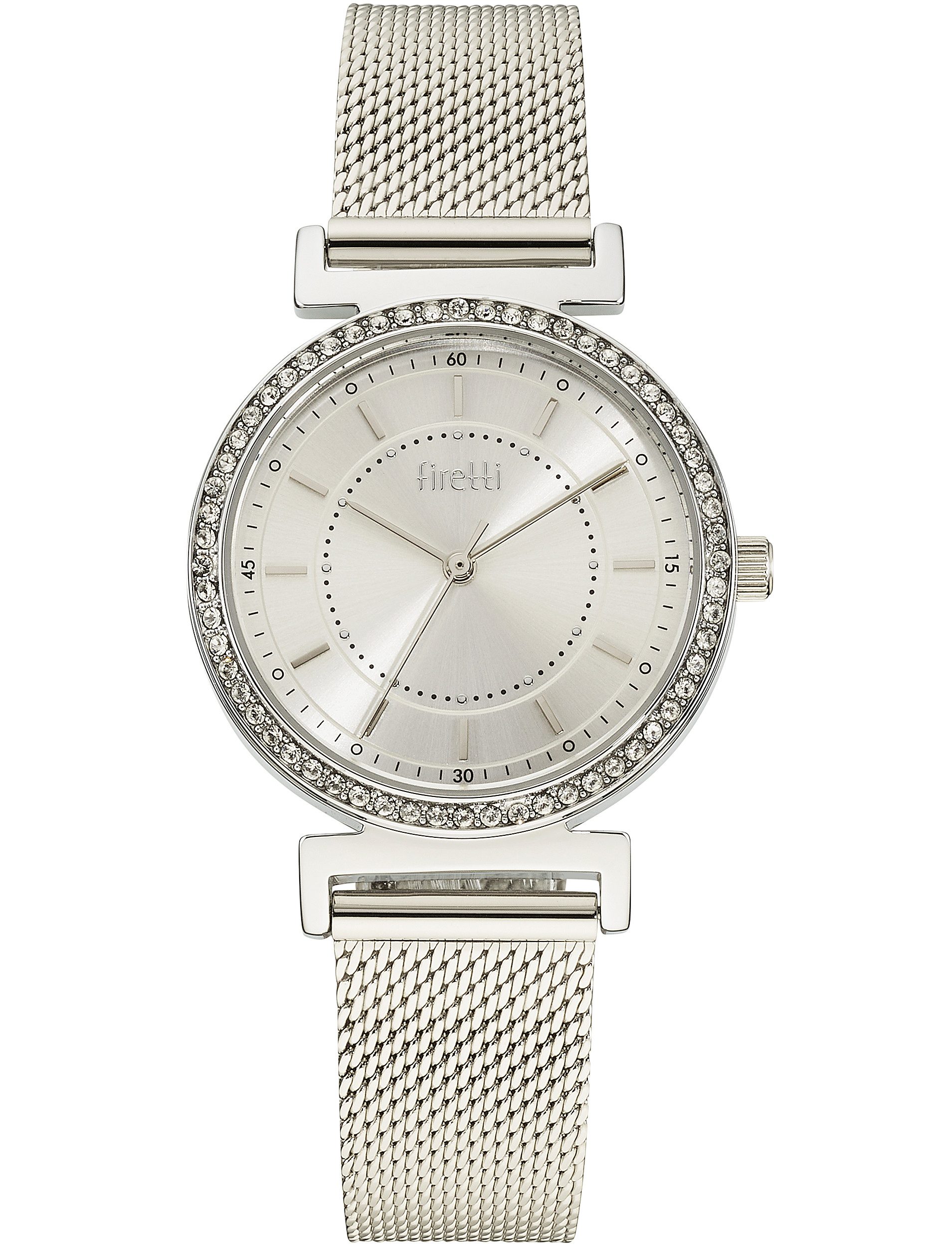 Firetti Quarzuhr Elegance TLA-60973-41M, Armbanduhr, Damenuhr, Edelstahlarmband, analog, Swarovski-Kristalle