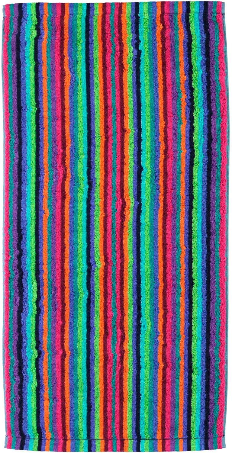 Cawö Saunatuch Lifestyle, Walkfrottier (1-St), mit bunten Streifen multicolor - 84