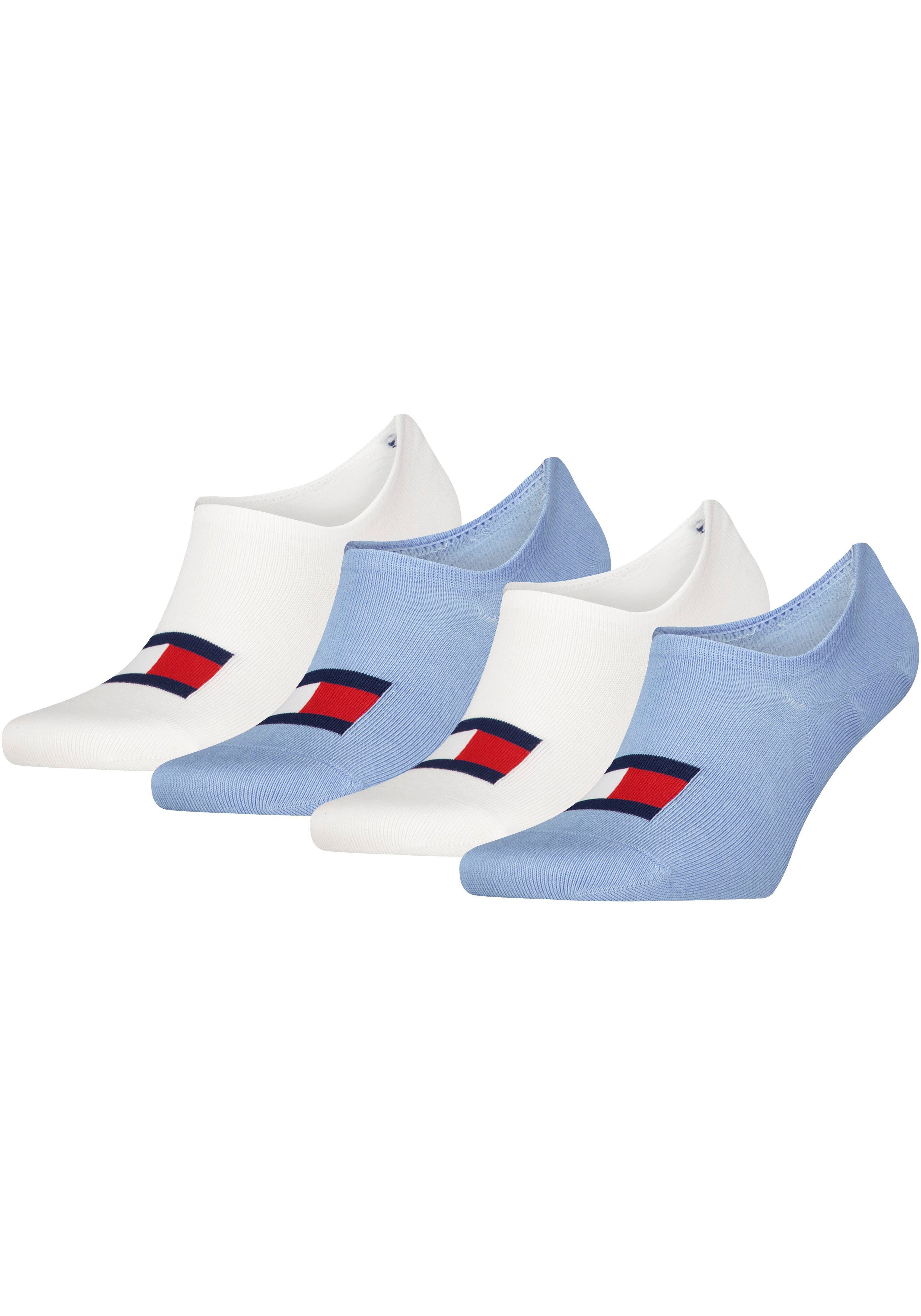 Tommy Hilfiger Füßlinge mit Antirutsch-Noppen im Fersenbereich white-blue