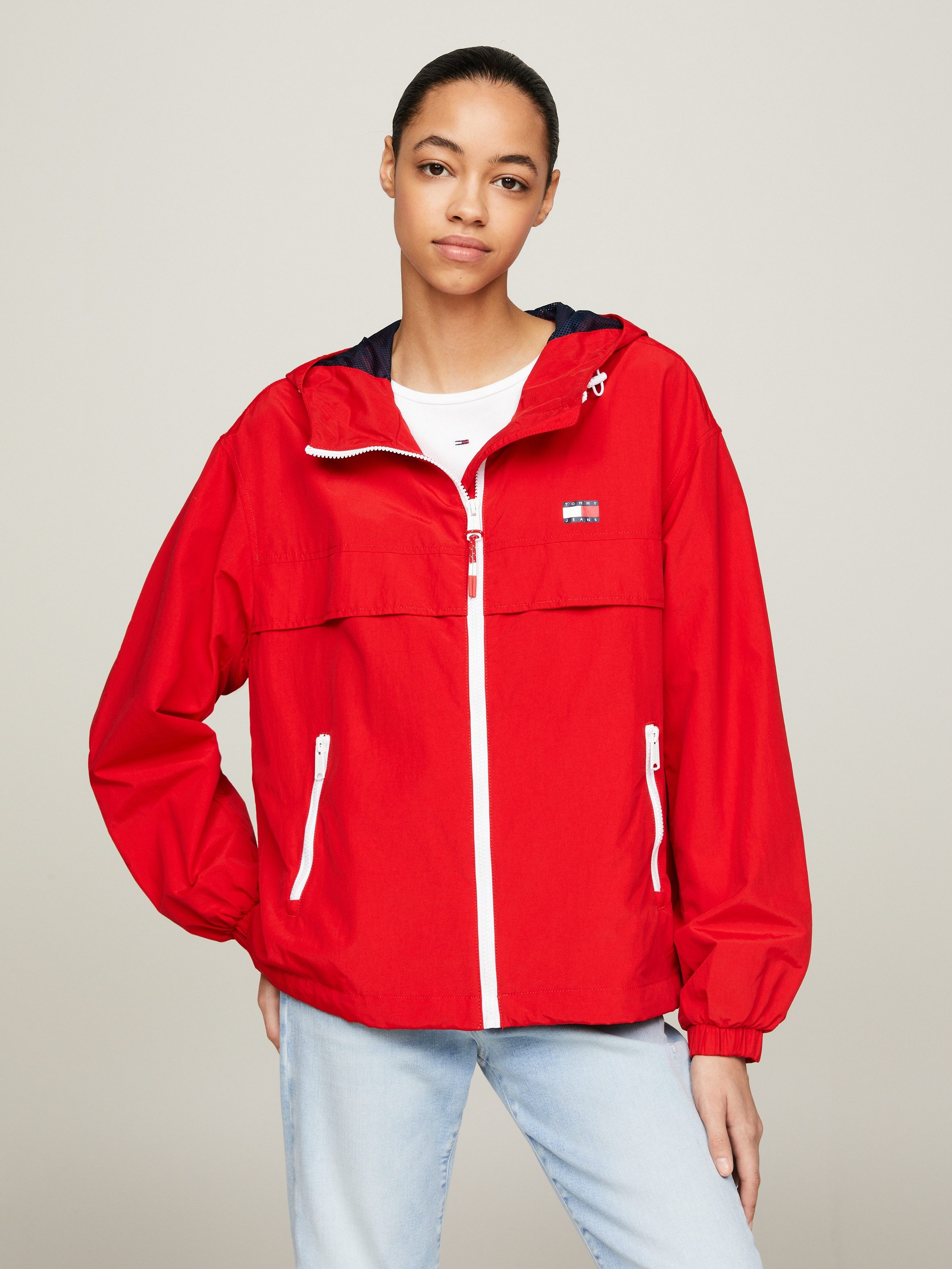 Tommy Jeans Windbreaker TJW CHICAGO WINDBREAKER EXT mit kontrastfarbenen Reißverschlüssen