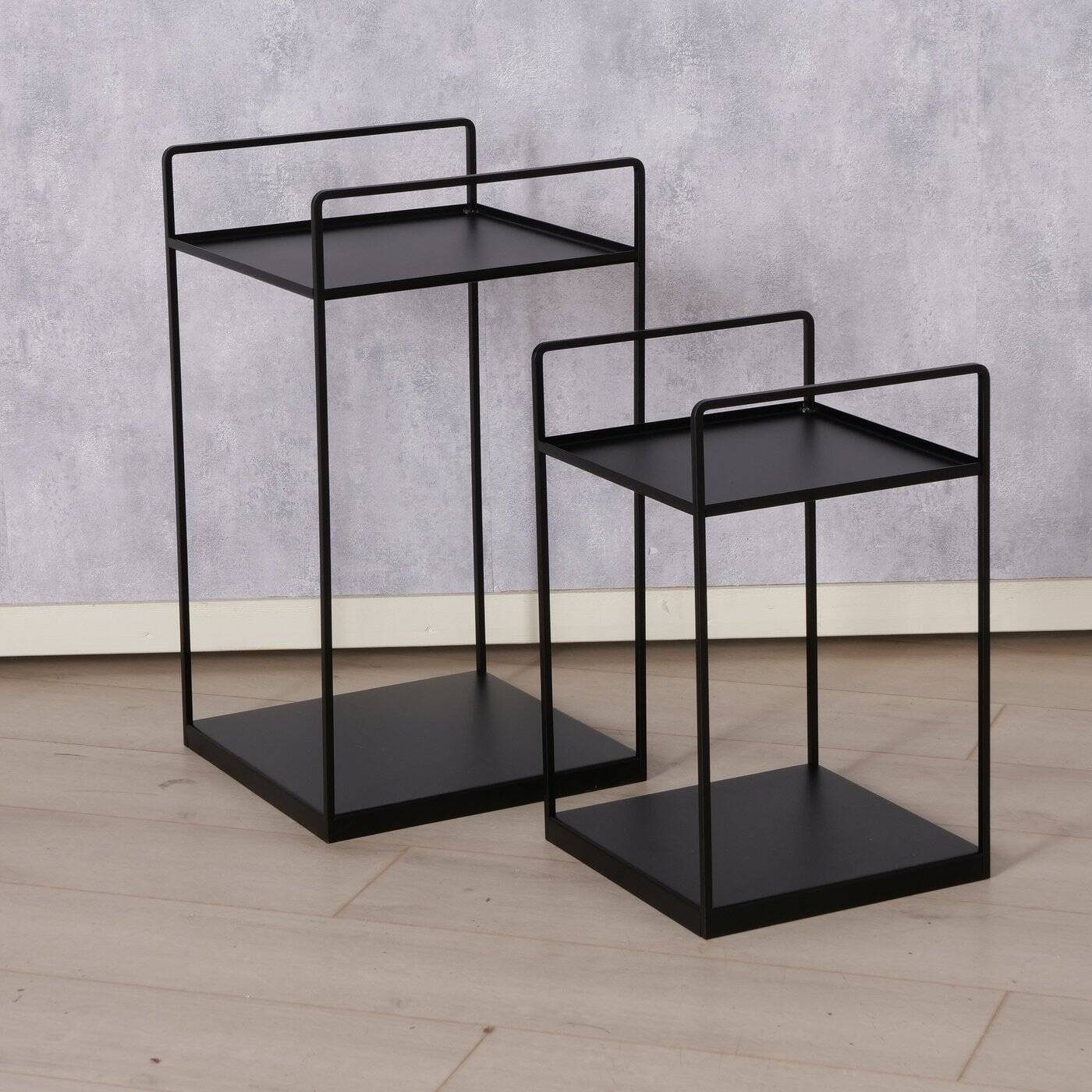 BOLTZE GRUPPE GmbH Beistelltisch Schwarze Loft Kaffeetische COMO, 2er-Set (funktional)