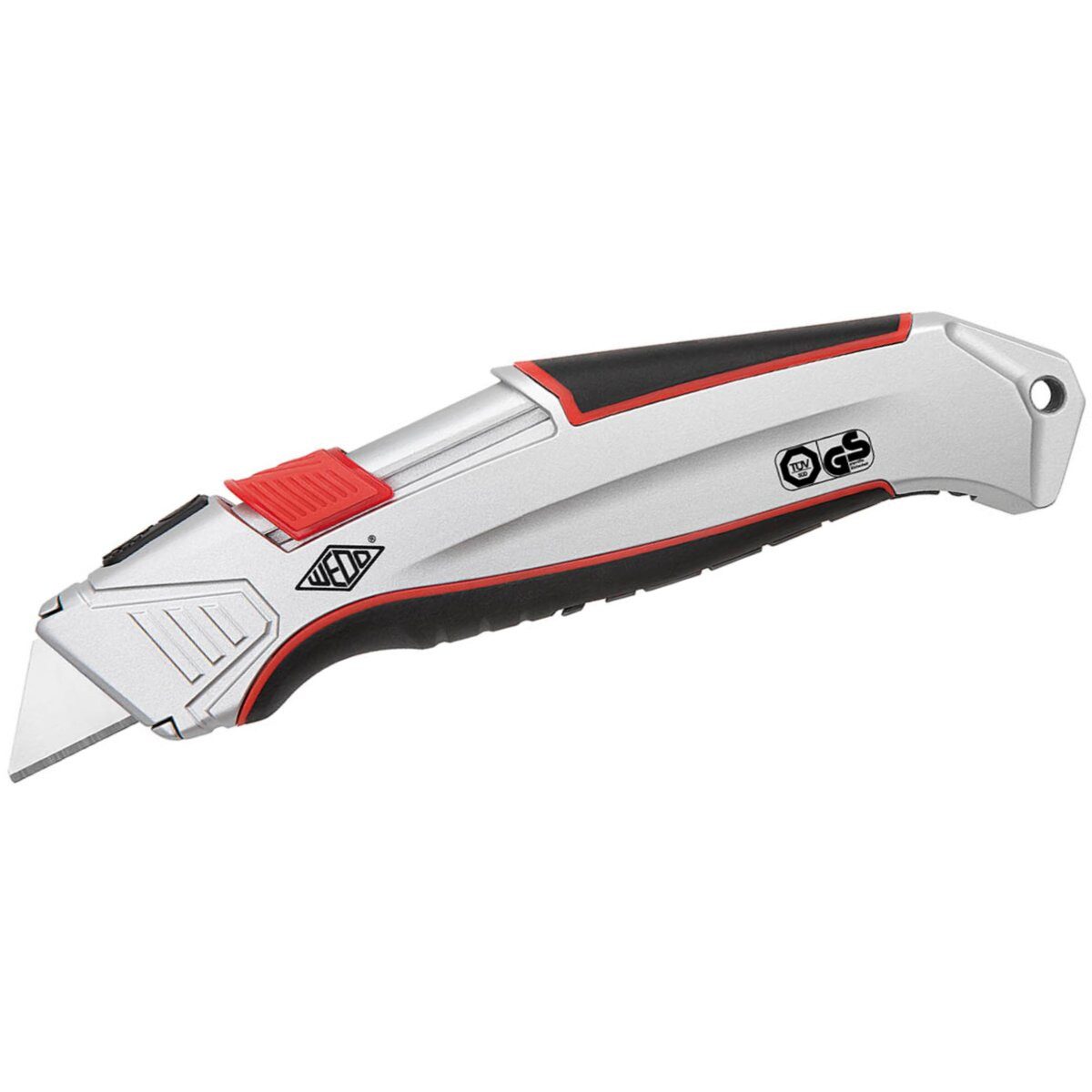 WEDO Cutter Cuttermesser Safety-Cutter ALU silber/schwarz/rot