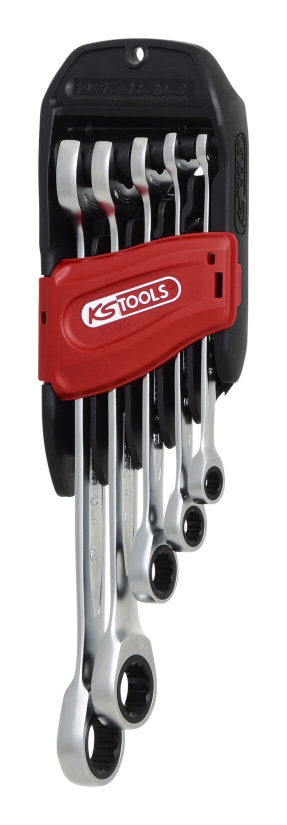 KS Tools Ratschenringschlüssel GEARplus (5 St), DUO Satz mit Maul-Ratschenfunktion, 5-teilig