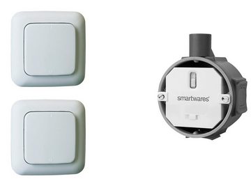 smartwares Licht-Funksteuerung, Smart Home Funk Schalter Set - Einbauschalter + 2x Wandschalter Taster