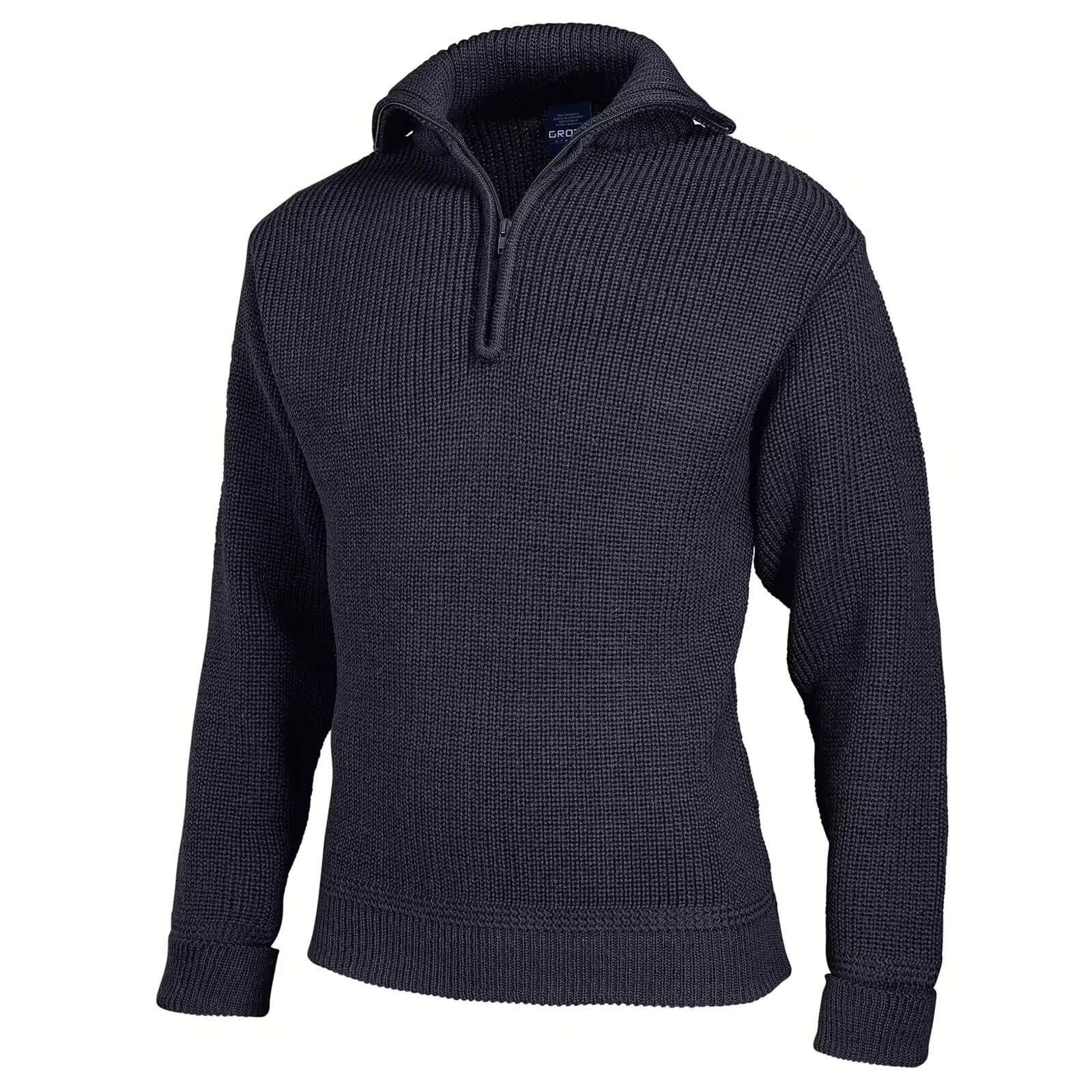 modAS Troyer 1068 Unisex Troyer aus 100% Schurwolle - Seemann-Pullover mit Troyer-Kragen