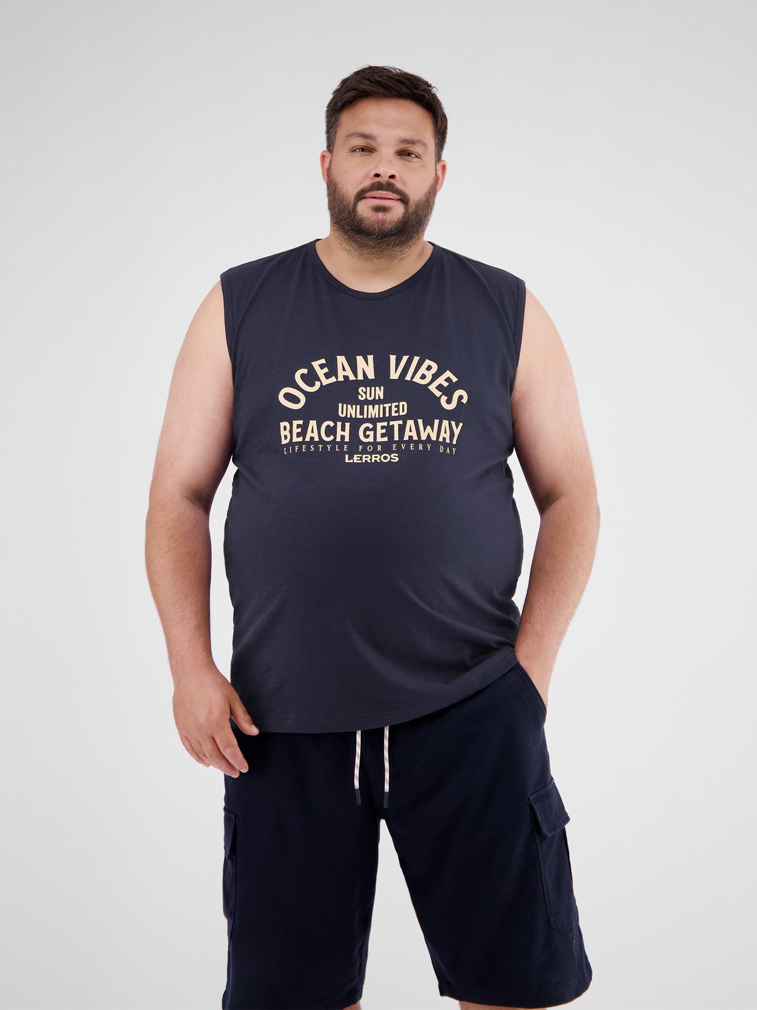 LERROS Muskelshirt Print-Tanktop in Großen Größen