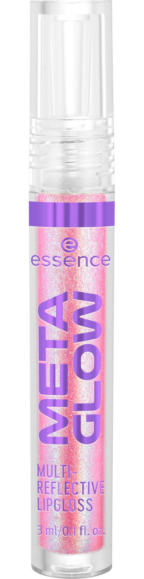 Essence Lipgloss META GLOW MULTI-REFLECTIVE LIPGLOSS, mit holografischem Glanz