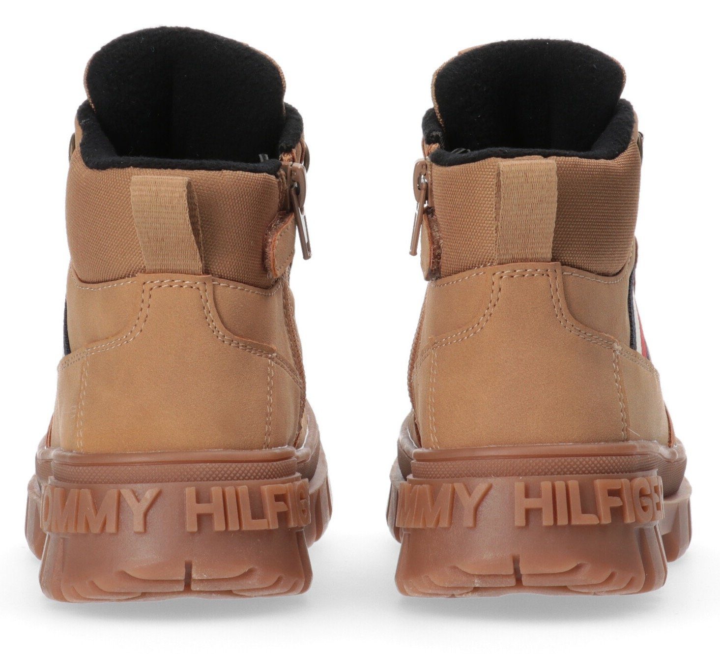 Tommy Hilfiger STRIPES LACE-UP BOOTIE mit camel Warmfutter Winterboots