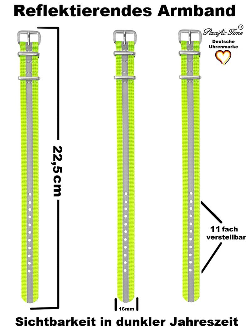 Match Armbanduhr Reflektor Gratis Pacific Design Mix Versand Time Wechselarmband, - Kinder gelb und Set Feuerwehr Quarzuhr