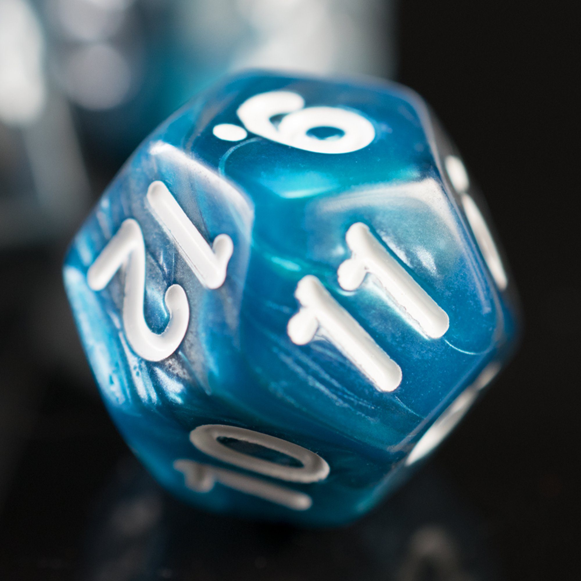 dichromatisch 7 - Spielesammlung, DND in polyedrische SHIBBY Beutel Hellblau mit Würfel