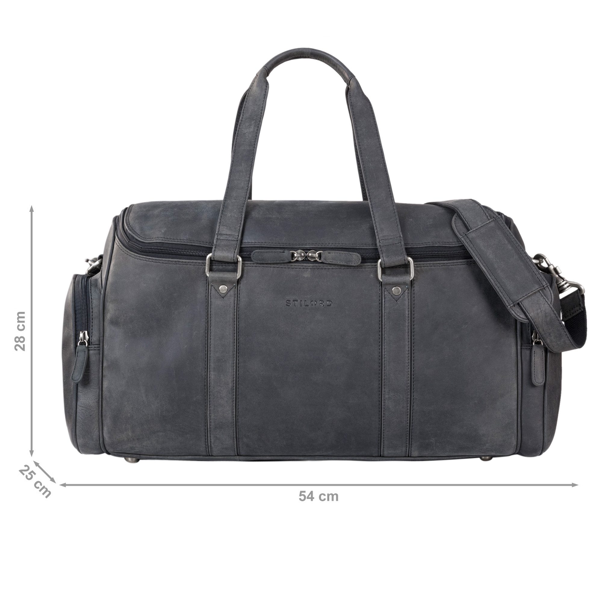 STILORD Weekender "Myles" Vintage Weekender Reisetasche Herren Leder zum Umhängen