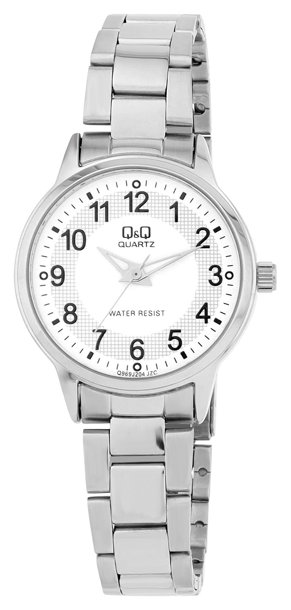Q&Q Quarzuhr Q969J204Y Damenuhr mit Edelstahlband, 3 BAR, silberfarben
