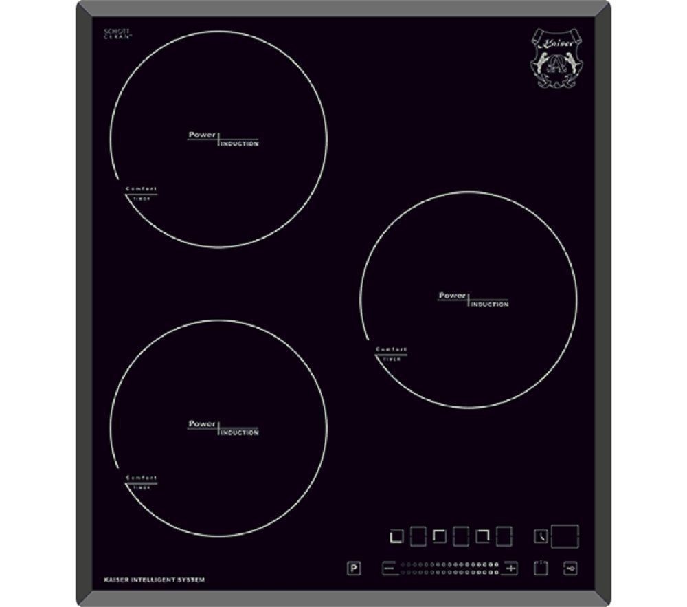 Küchengeräte Kaiser 45 ohne Booster Induktions-Kochfeld, cm, Rahmen, Facetten,Funktionsdisplay, Power