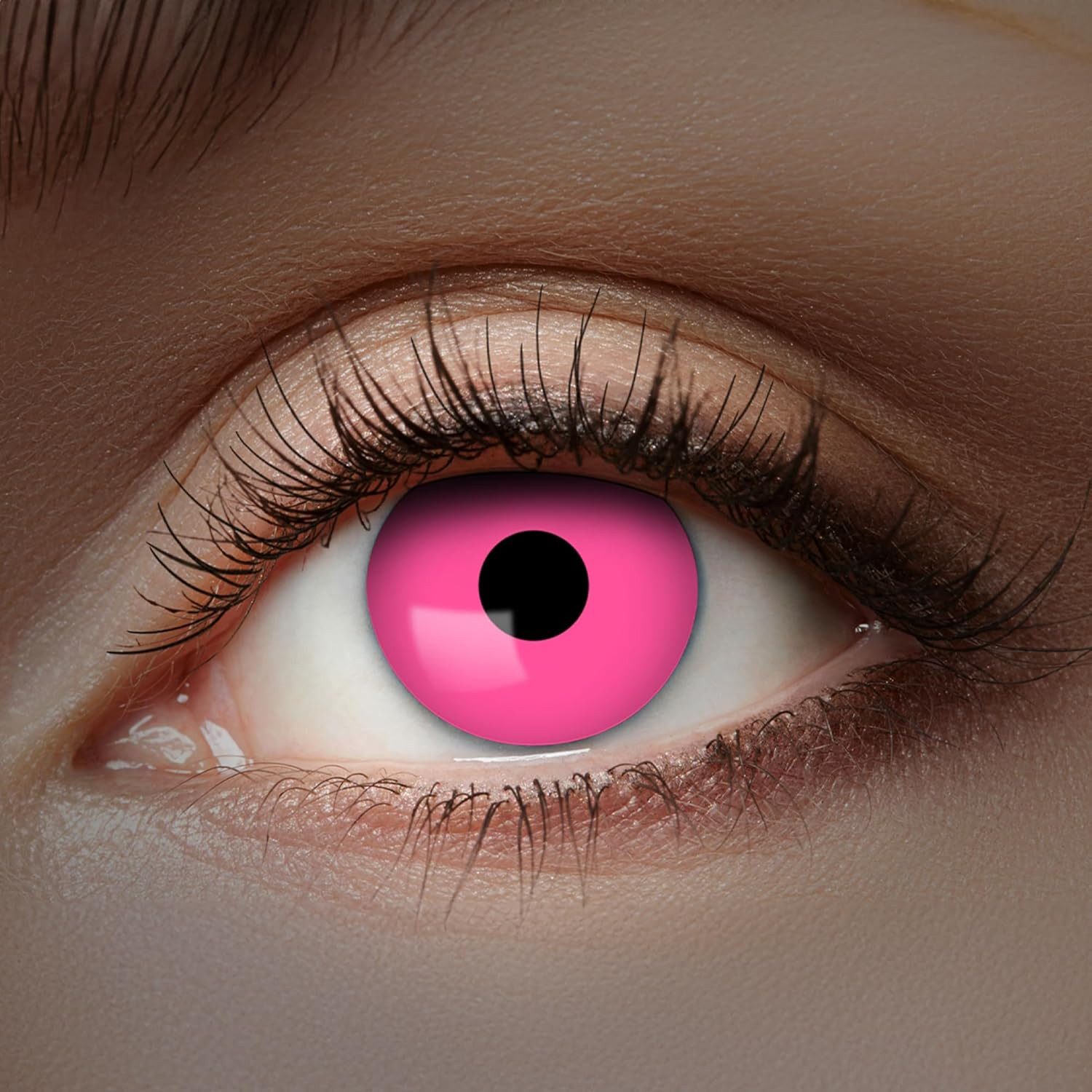 Eyecatcher Farblinsen Zoelibat Eyecatcher UV 1M Kontaktlinsen Flash Pink Neon Effekt