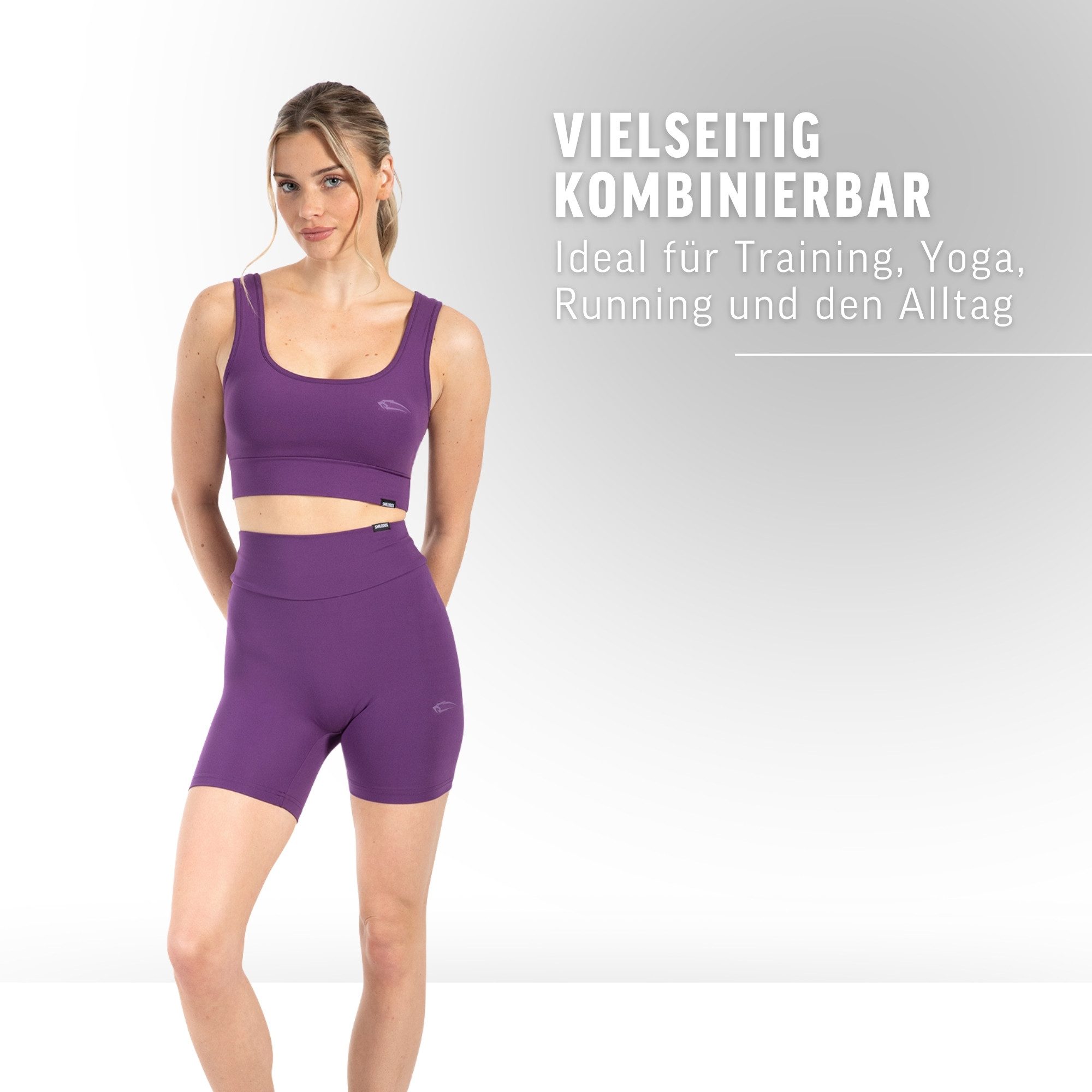 Smilodox Sport-BH Adelynn, Funktionaler Bra mit Breitem Unterbrustband, 3D Rubber Print Schmeichelhafter Passform und Hohem Komfort Sport Top Yoga Training