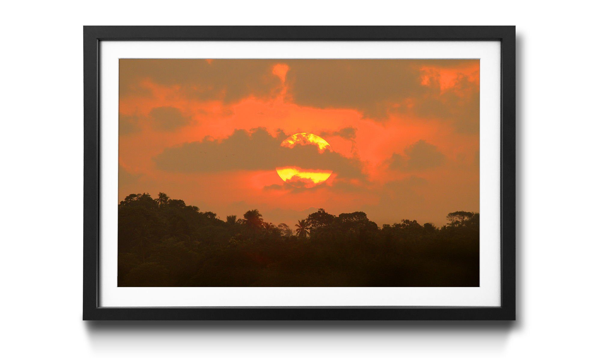 WandbilderXXL Bild mit Rahmen Indian Sundown, Sonnenuntergang, Wandbild, in 4 Größen erhältlich