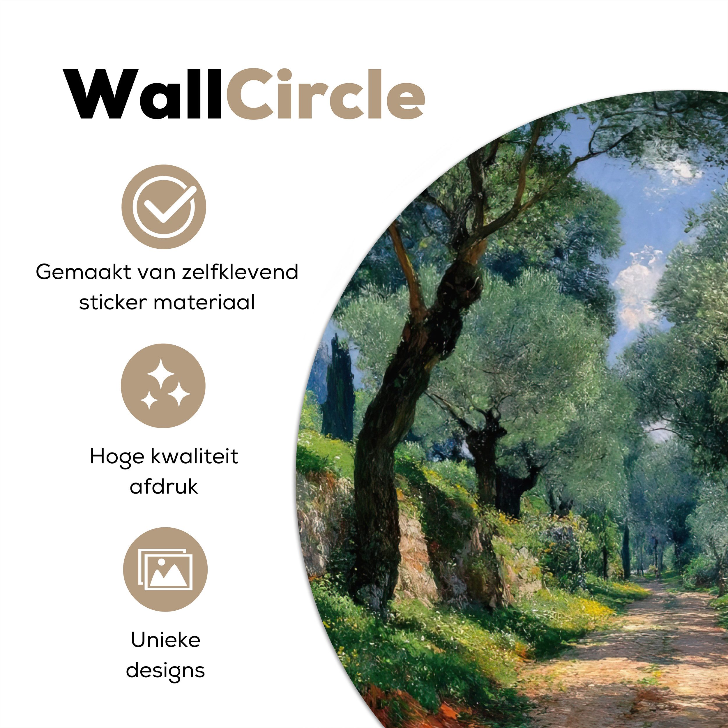 MuchoWow Wandsticker Weg - Bäume - günstig online kaufen