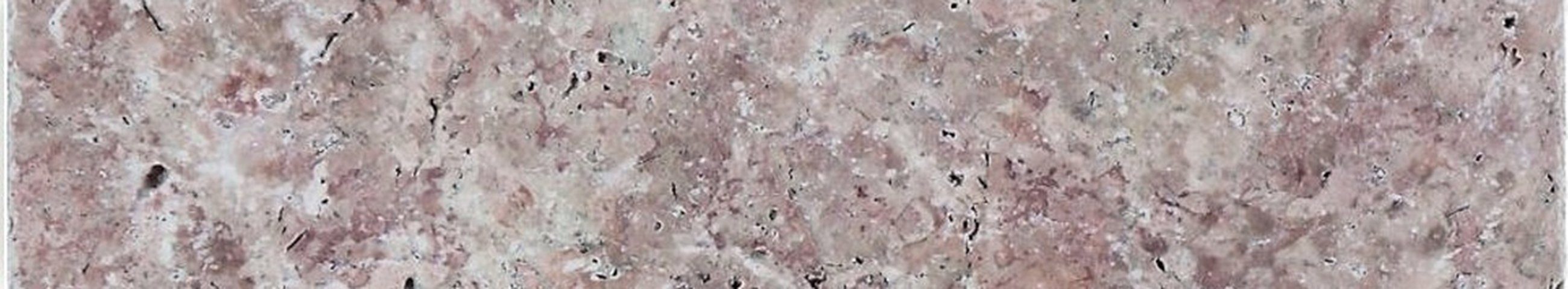 Rechteckiges Travertinmosaik Sockel Stück matt Mosani rot 10 / Bodenfliese