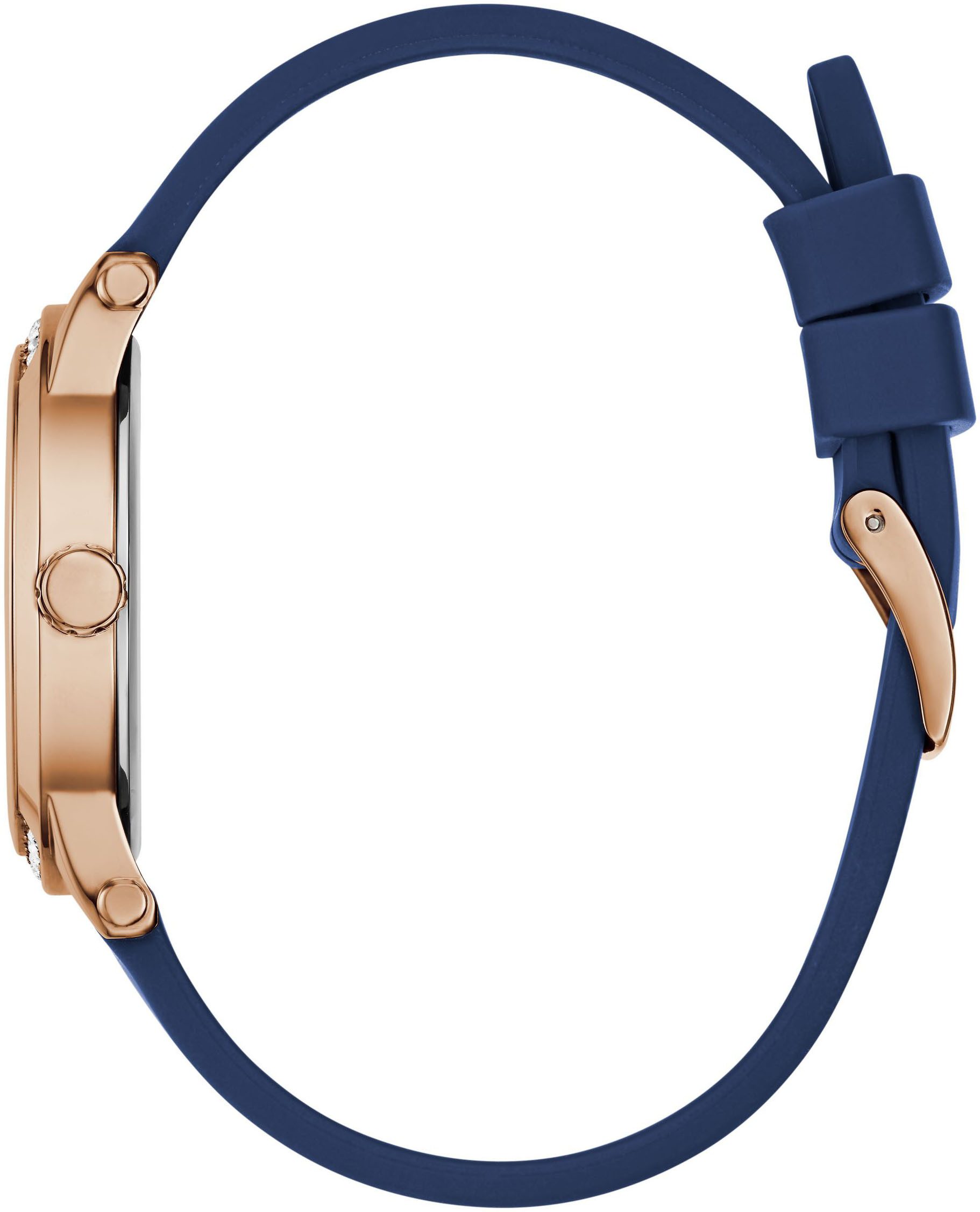 Guess Quarzuhr ANNETTE GW0860L2, Armbanduhr, Damenuhr, Silikonarmband