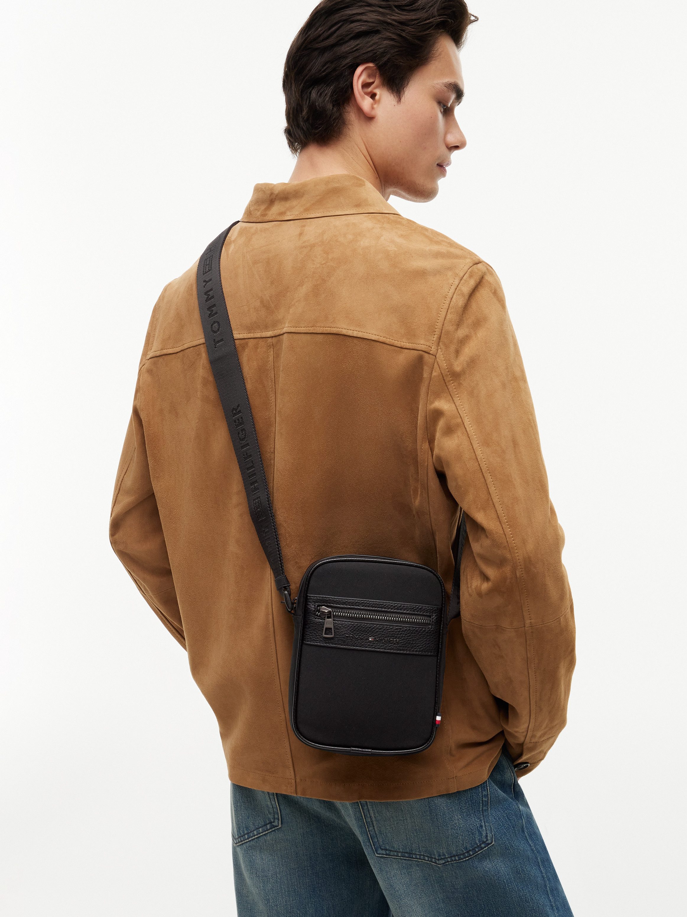 Tommy Hilfiger Umhängetasche TH REPREVE MINI REPORTER, Unisex Schultertasche, Minibag mit praktischer Vordertasche – Bild 2 von 5