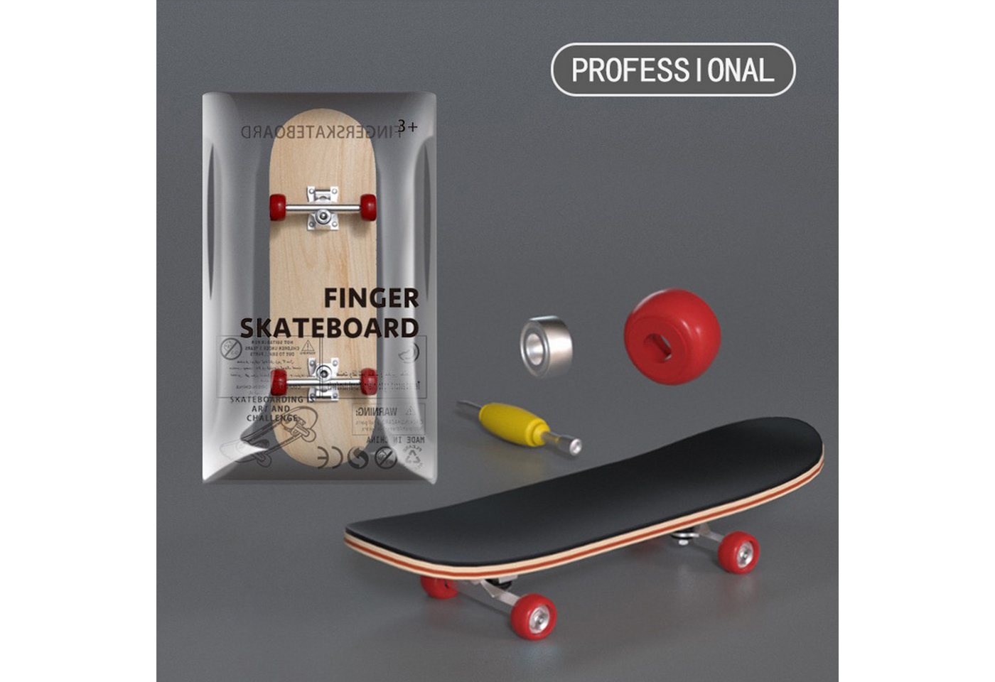 Thumbnail - RWEUOQ Miniskateboard Finger-Skateboard Fingerboard Rot und blau (2-St)