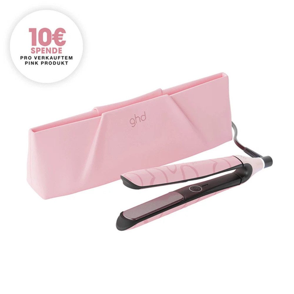 GHD Glätteisen chronos HD Motion-Responsive Styler – Dusted Pink Limited Edition Hochwertige Ultra-Gloss-Beschichtung, Inklusive farblich passender Hitzeschutz-Tasche