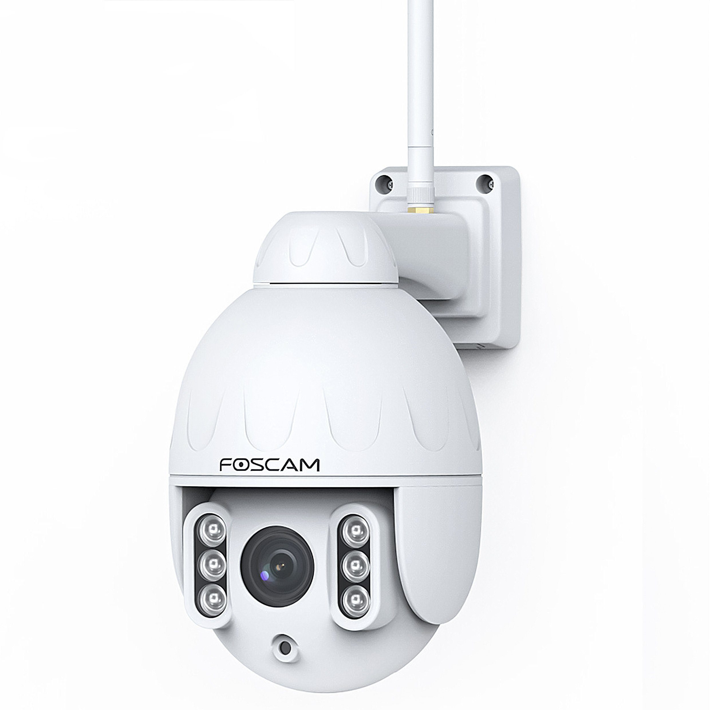 Foscam Überwachungskamera SD2 2 MP 1080P Dual-Band WLAN PTZ Dome (Außenbereich, Innenbereich, 4-fach optischer Zoom, Nachtsicht bis zu 50 Meter, Inkl. 64 GB Mikro-SD Karte, IP66 Wasserfest)