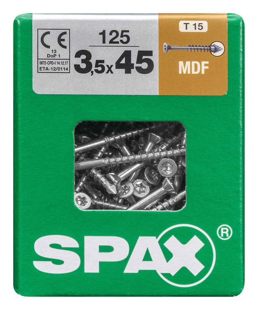 SPAX Holzbauschraube Spax Faserplattenschrauben 3.5 x 45 mm TX 15 - 125
