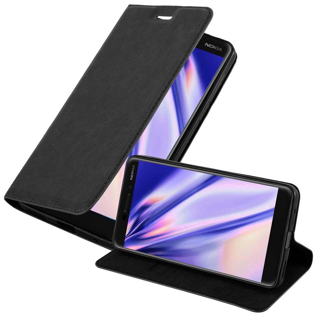 Cadorabo Handyhülle für Nokia 6.1 Hülle Nokia 6.1, Hülle Schutzhülle mit Standfunktion, Magnetverschluss und Kartenfach