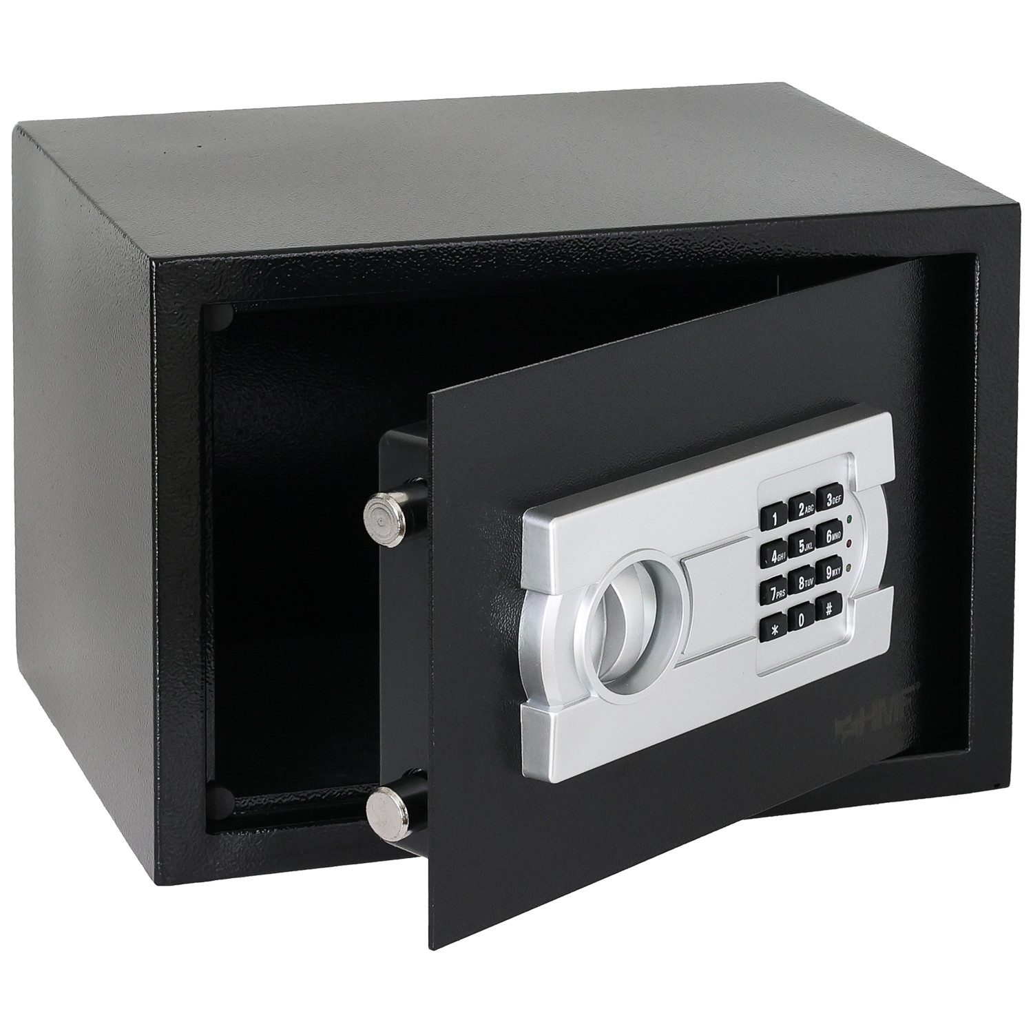 HMF Möbeltresor Safe Tresor für Zuhause Hotel oder Büro Möbeltresor mit Zahlenschloss, für DIN A4 Dokumente, 35 x 25 x 25 cm, Schwarz