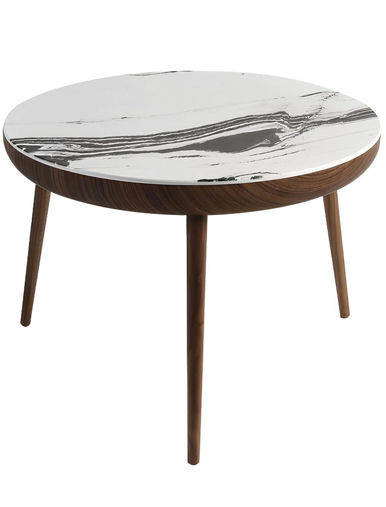 Xlmoebel Couchtisch Runder Design-Couchtisch in elegantem Holz mit luxuriösem Finish (Packung, 1-St., Couchtisch), Hergestellt in Europa
