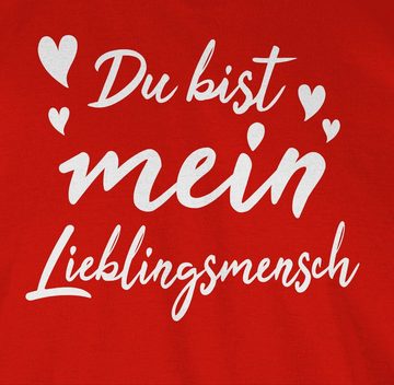 Shirtracer T-Shirt Du bist mein Lieblingsmensch - Herzmensch Herzens Mensch Geschenk Best Valentinstag Partner Liebe