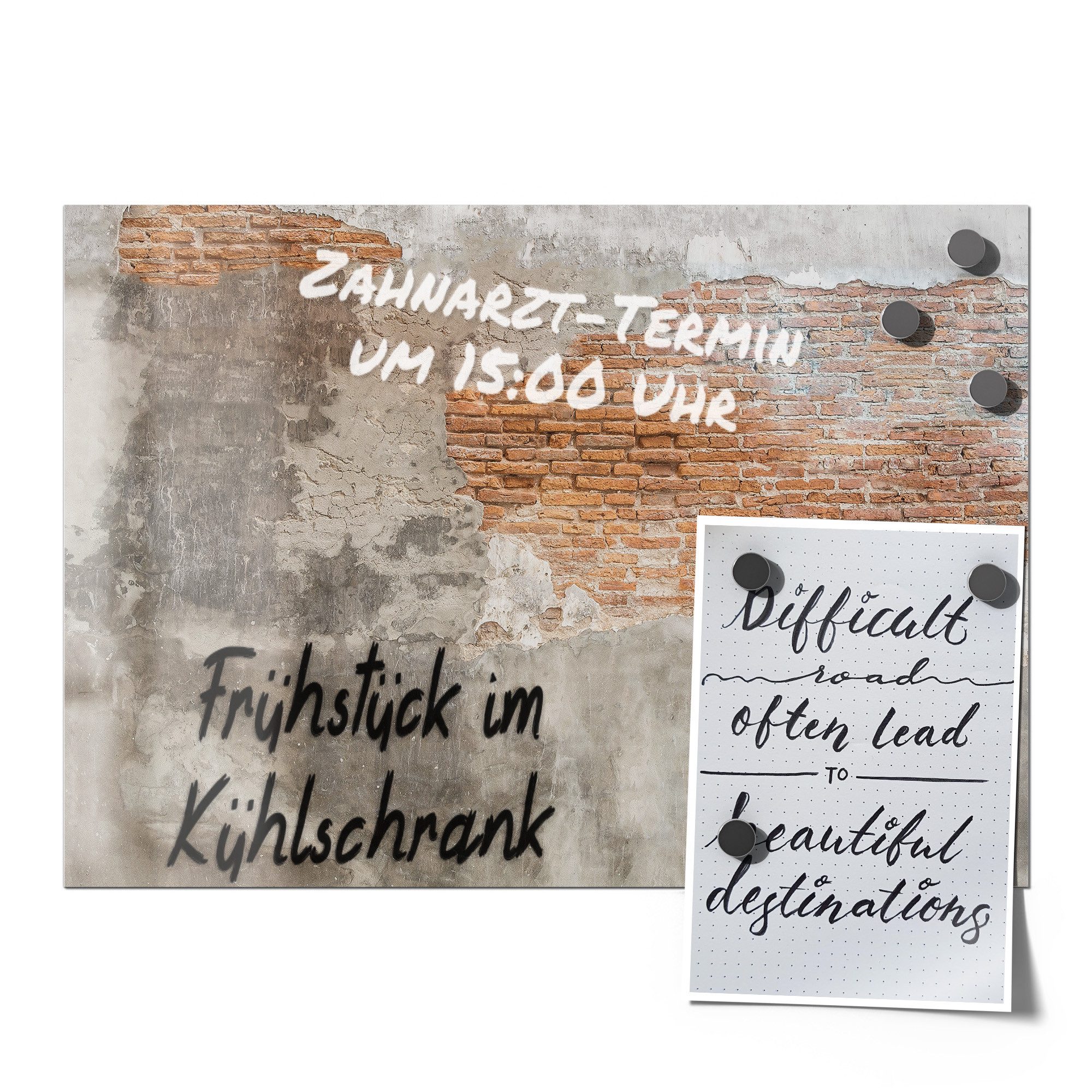 Thumbnail - DEQORI Magnetfolie 'Zeitlose Mauerwerke', beschreibbar universal Magnetmatte magnetisch Folie Planer Kalender