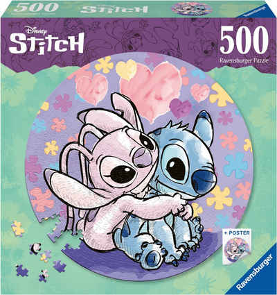 Ravensburger Puzzle Disney, Stitch, 500 Puzzleteile, + Poster; Made in Europe